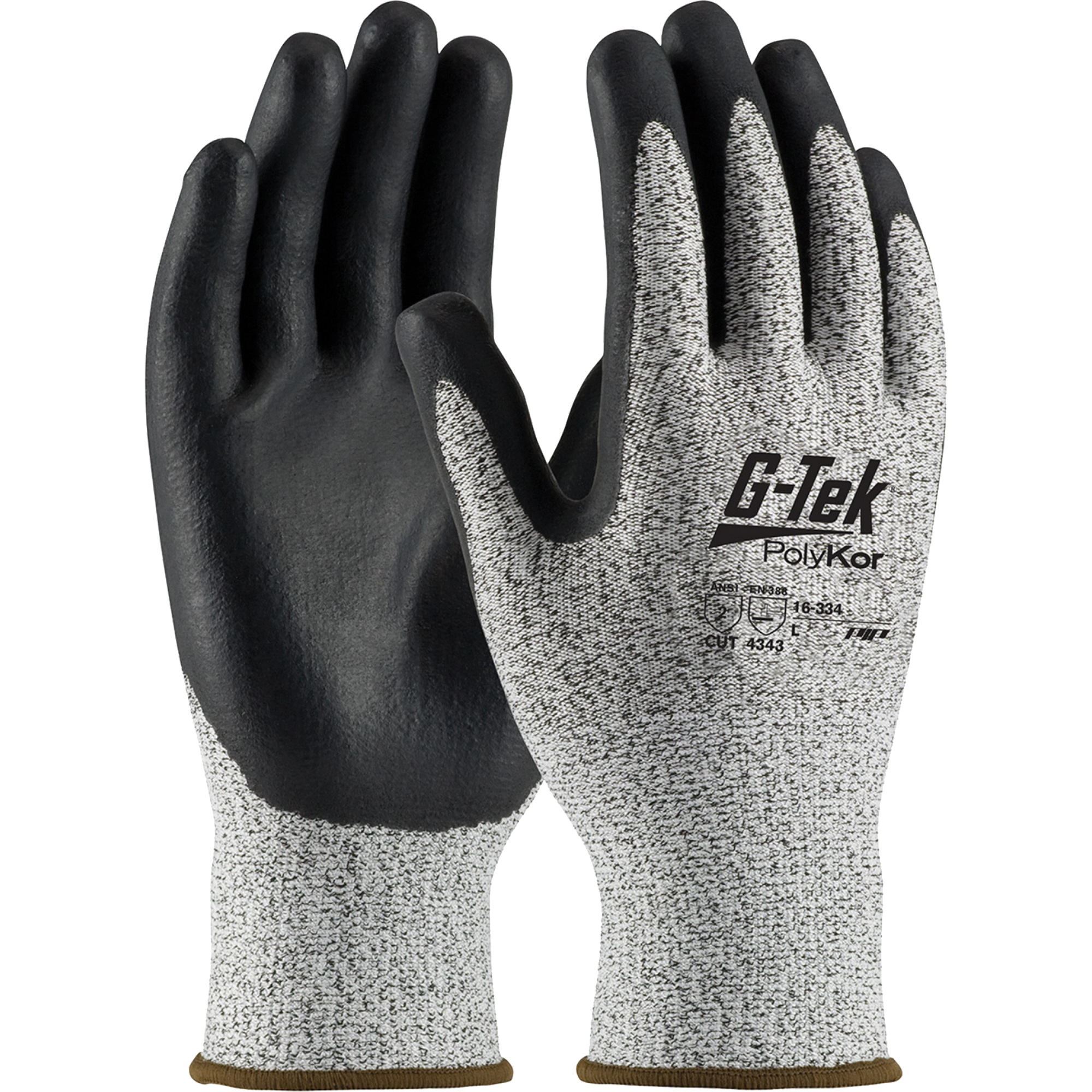 Gants résistants à la coupe G-TekMD, Taille 2T-Grand, Calibre 13, Revêtement Nitrile, Enveloppe en PolyKorMD, ASTM ANSI niveau A2/EN 388 niveau 3/EN 388 niveau B