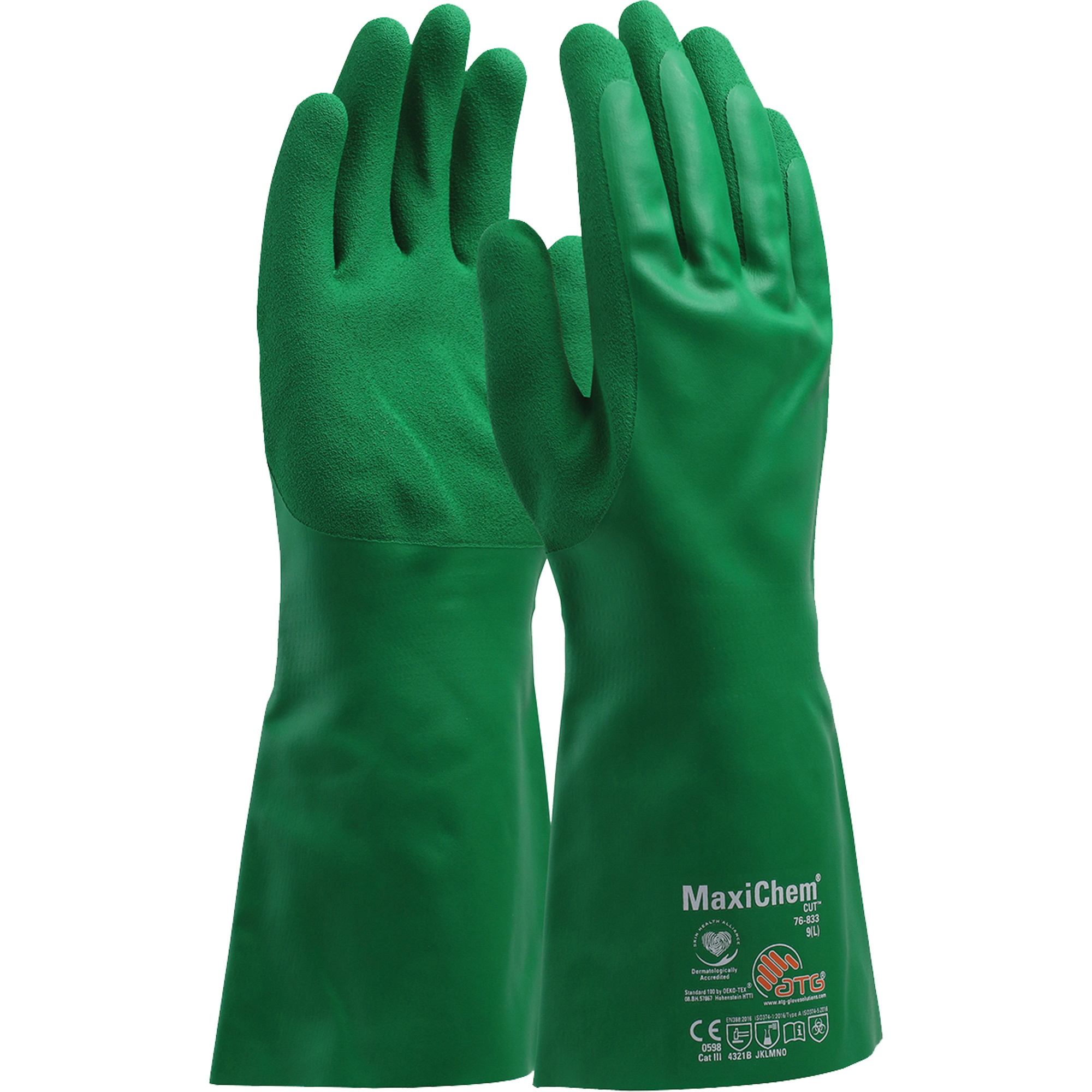 Gants résistants aux produits chimiques ATG MaxiChemMD CutMC, Taille T-Grand, 14" lo, Nitrile