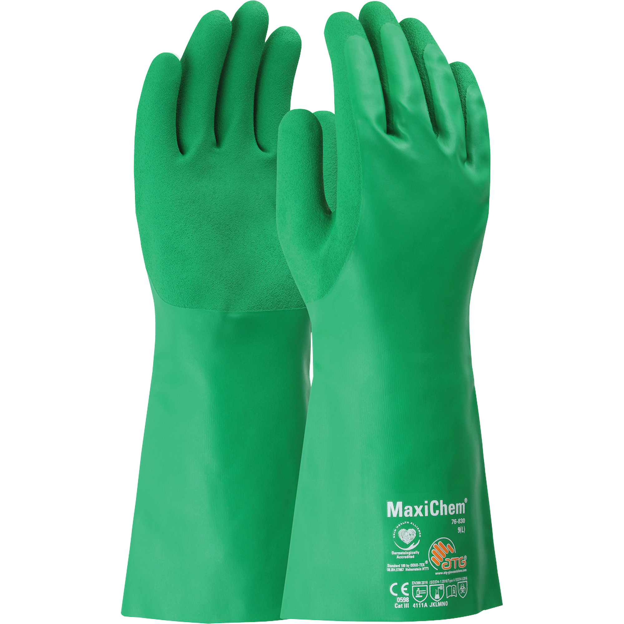 Gants résistants aux produits chimiques ATG MaxiChemMD, Taille 2T-Grand, 14" lo, Nitrile