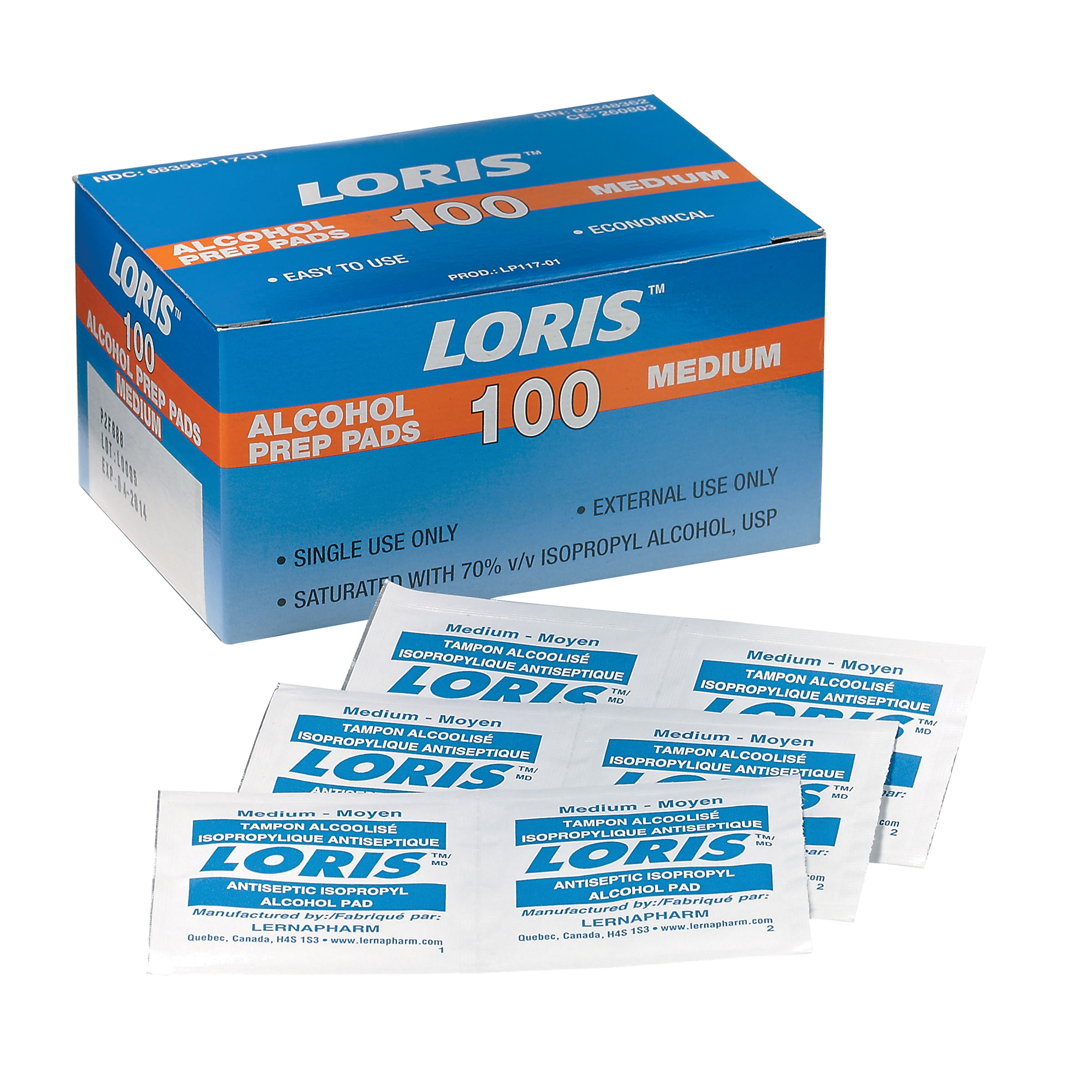 Tampons antimicrobiens pour les mains DynamicMC, Serviette, Antiseptique