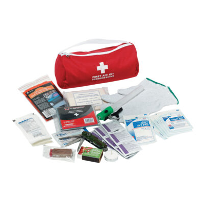 Trousse de premiers soins pour auto DynamicMC, Dispositif médical Classe 1, Sac en nylon