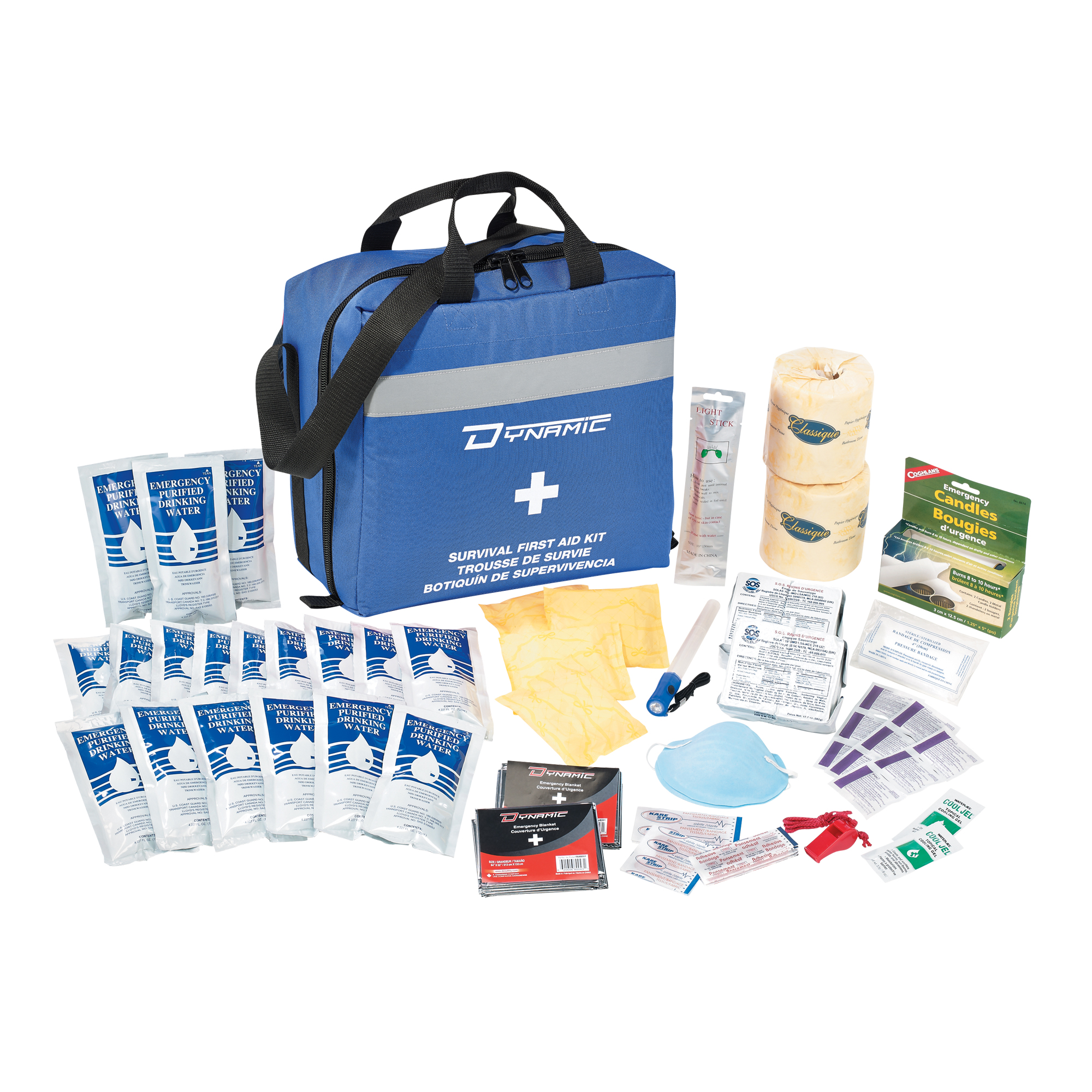 Trousse de premiers soins pour préparation aux situations d'urgence DynamicMC, Dispositif médical Classe 1, Sac en nylon