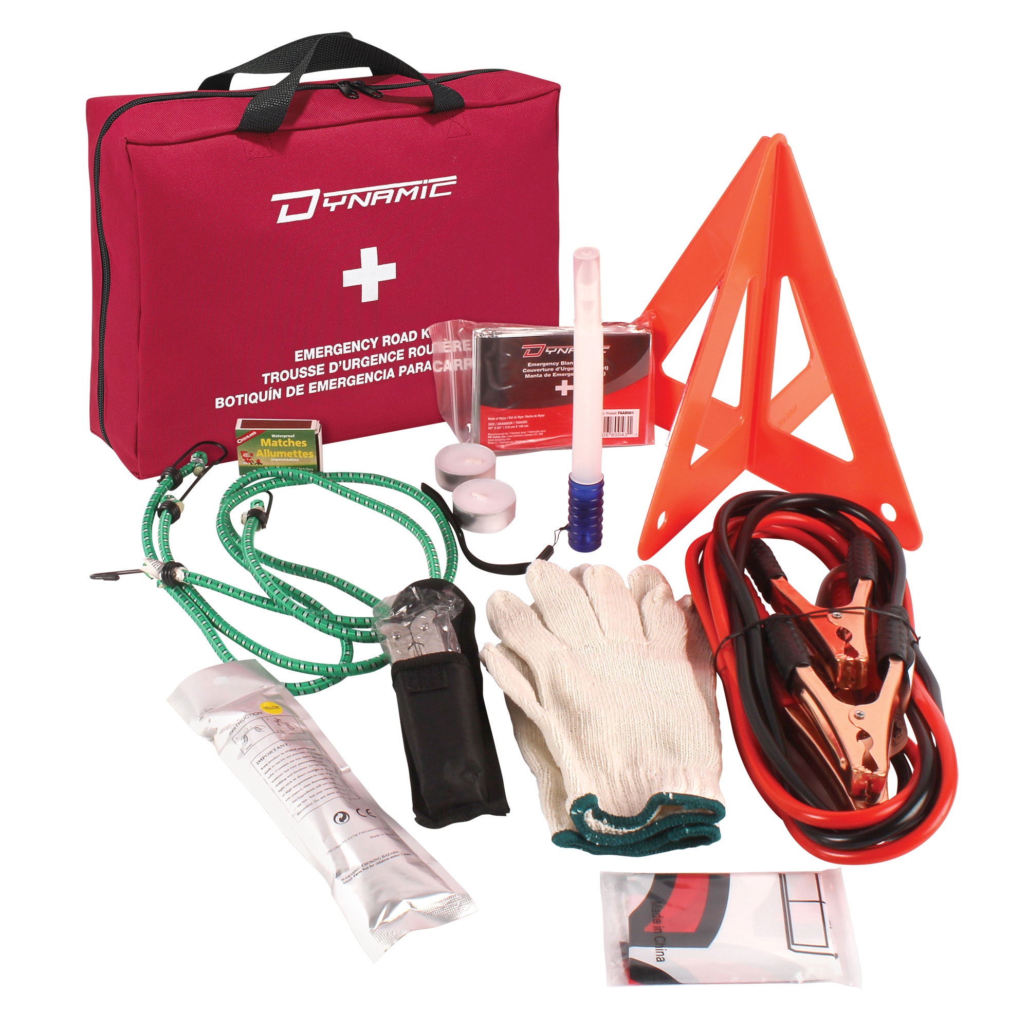 Trousse de premiers soins pour urgence routière DynamicMC, Dispositif médical Classe 1, Sac en nylon