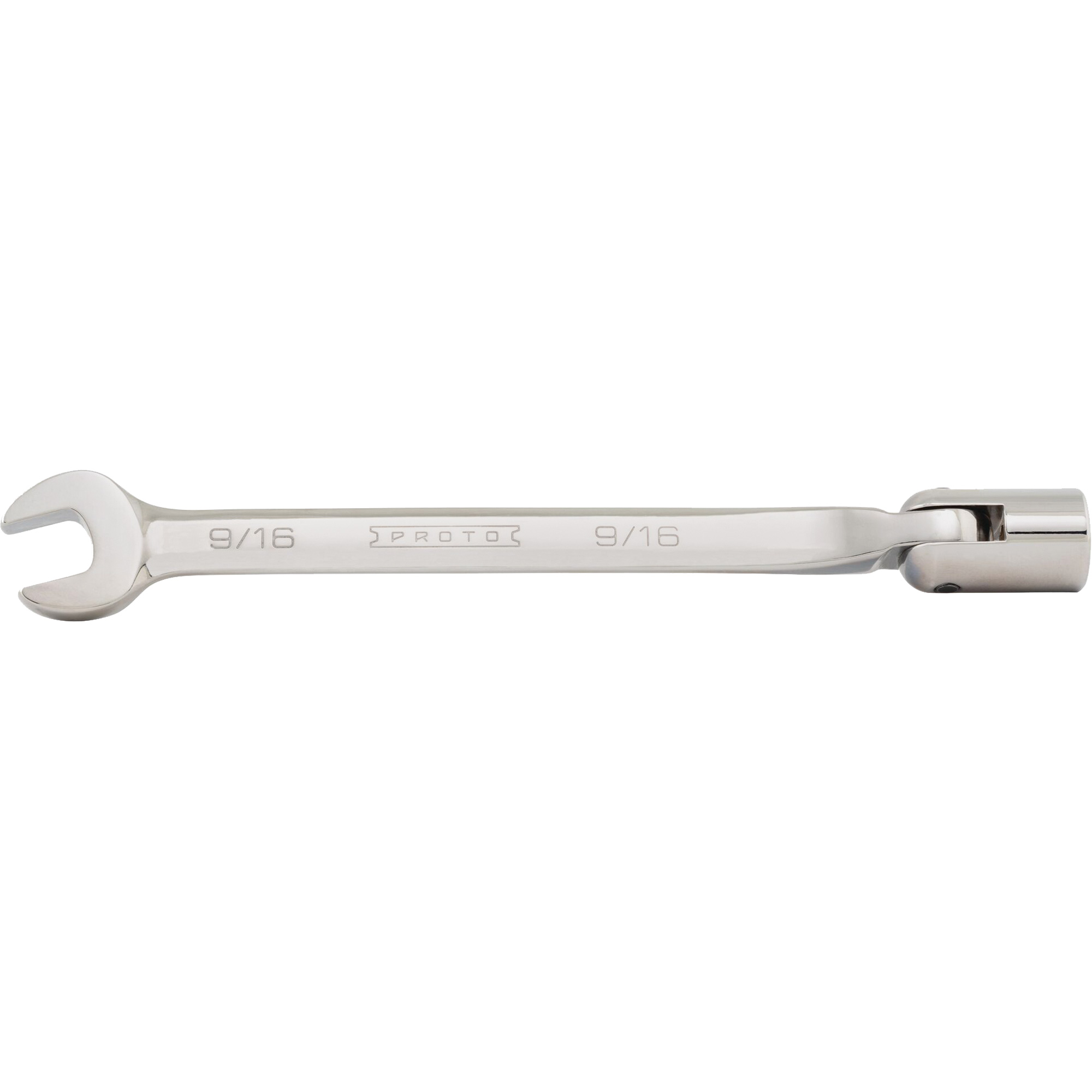 Clé mixte à tête flexible, 12 pans, 3/8", Fini Satin