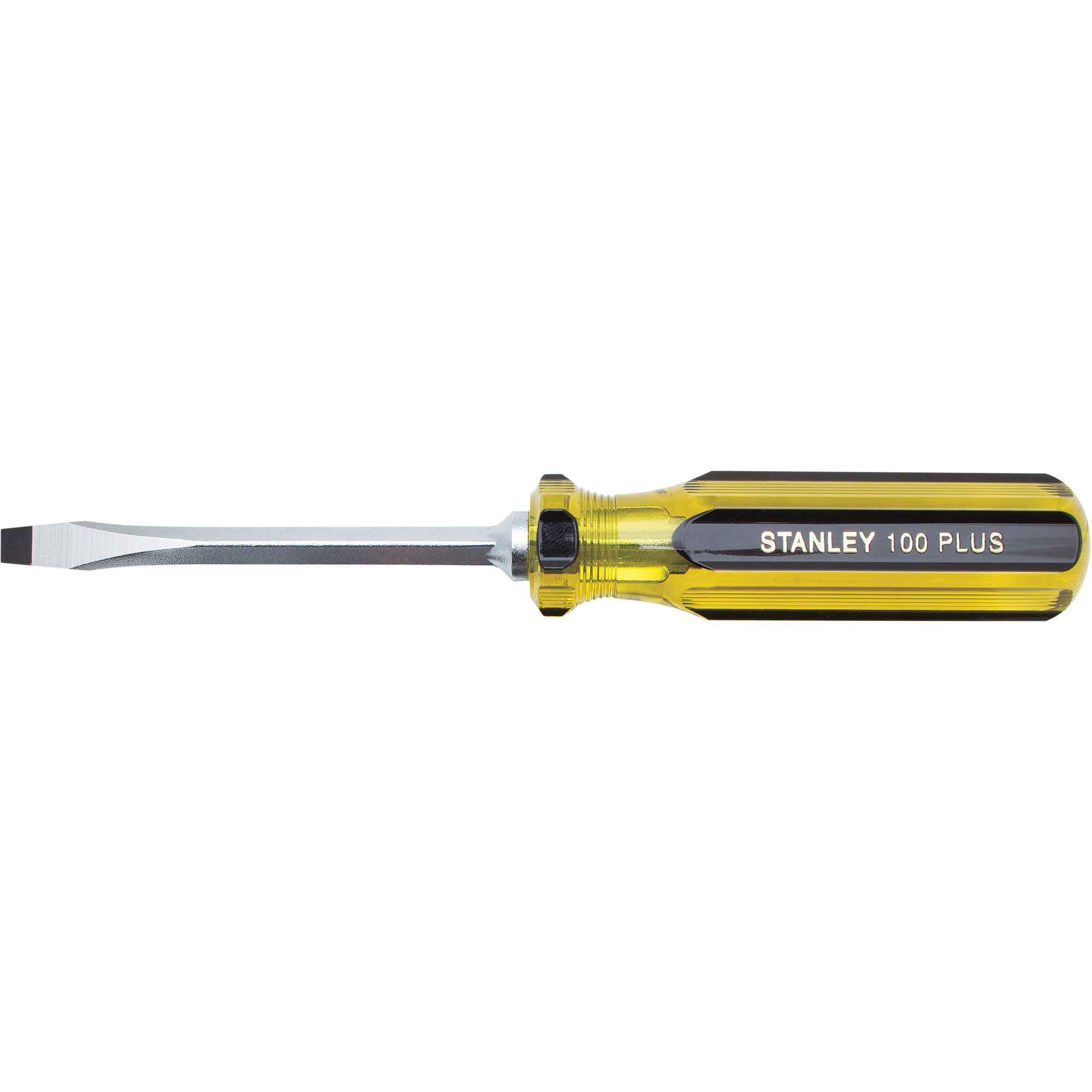 Tournevis pour écrous à fente 100 PLUSMD, Tige de 1/4", Carrée, 8-3/16" lo, Prise en Plastique
