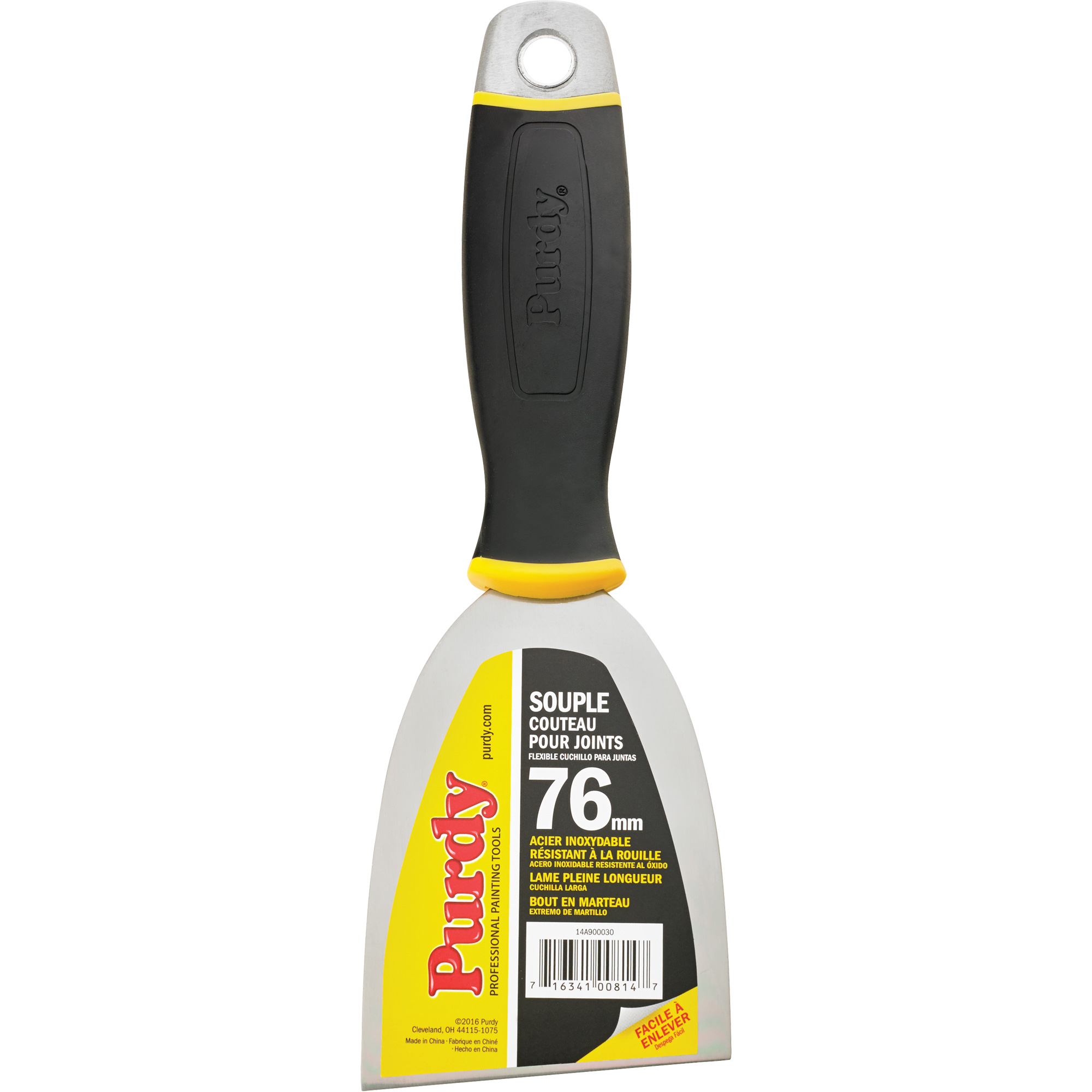 Couteau à joints de première qualité, Lame Acier inoxydable, Largeur 3", Manche Plastique
