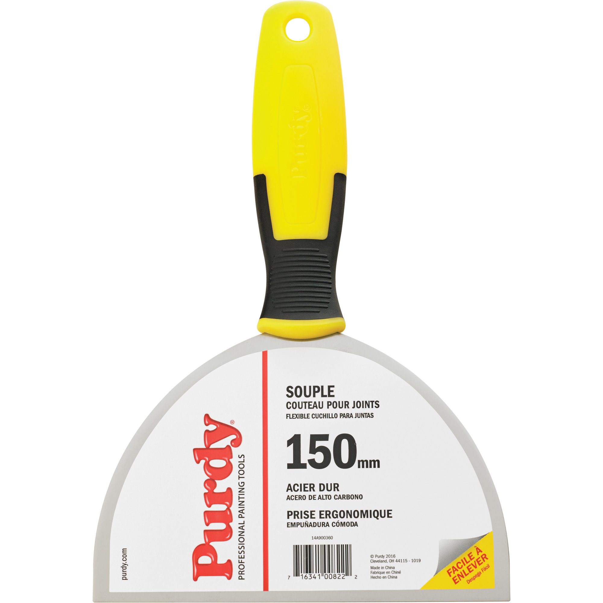 Couteau à joints flexible pour entrepreneur, Lame Acier à haute teneur en carbone, Largeur 6", Manche Plastique