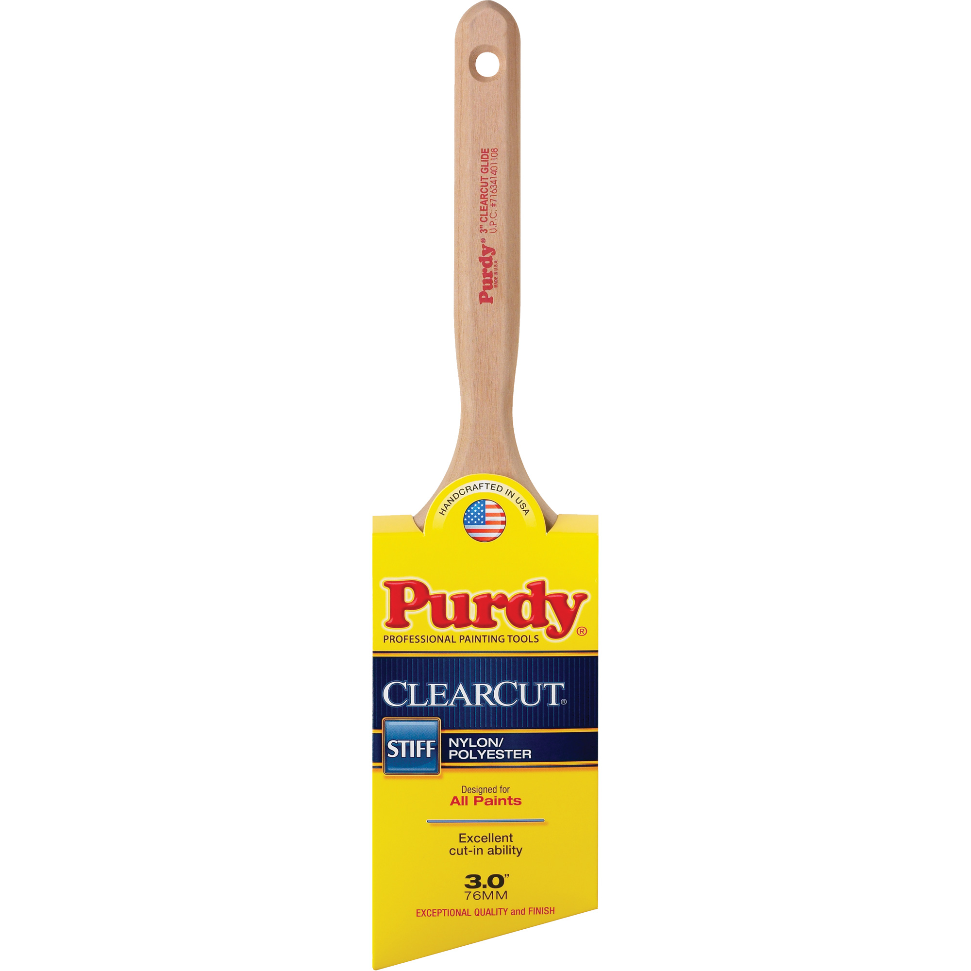 Pinceau ClearcutMD Glide, Poly/nylon, Manche Bois, Largeur de 3"