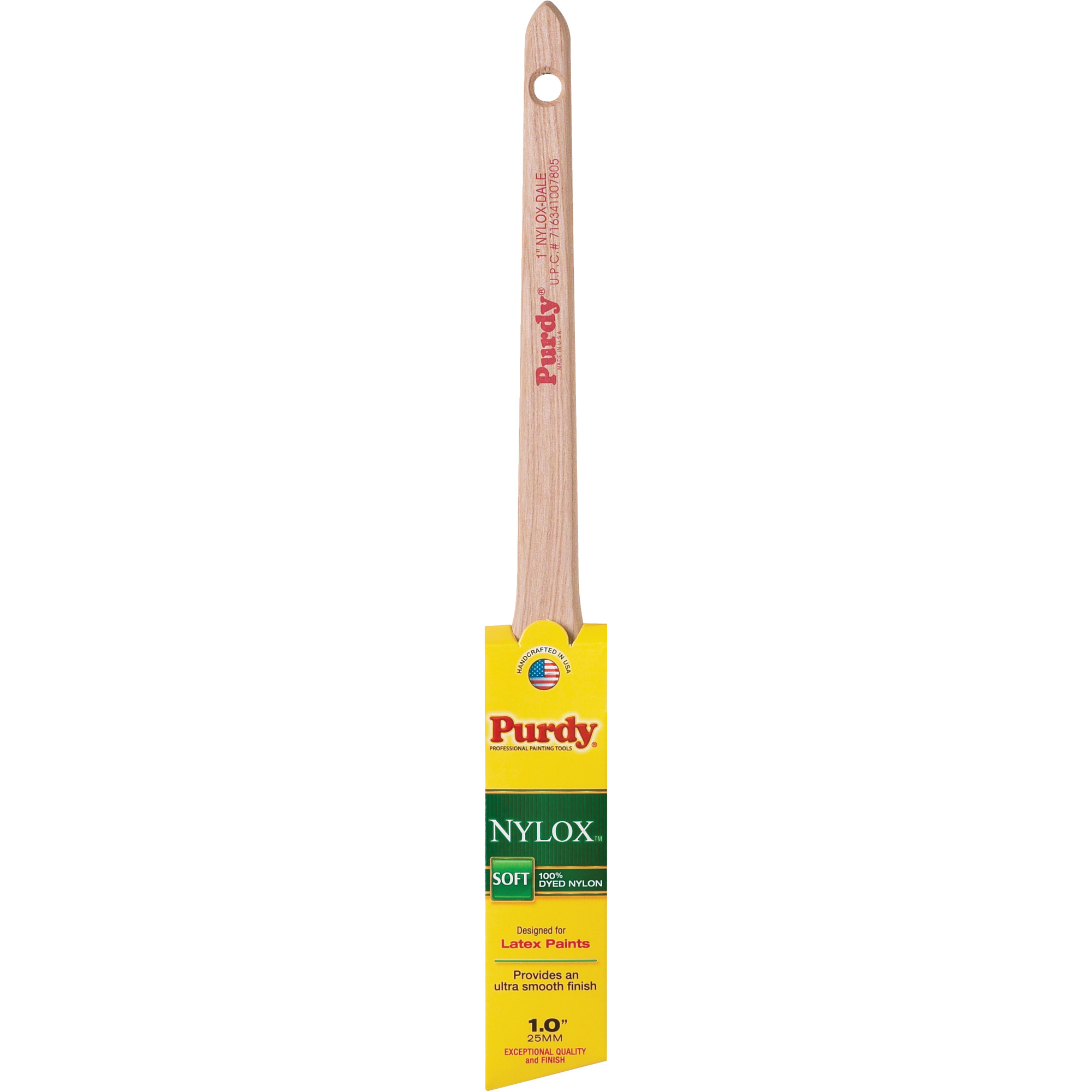 Pinceau NyloxMC Dale, Nylon, Manche Bois, Largeur de 1"