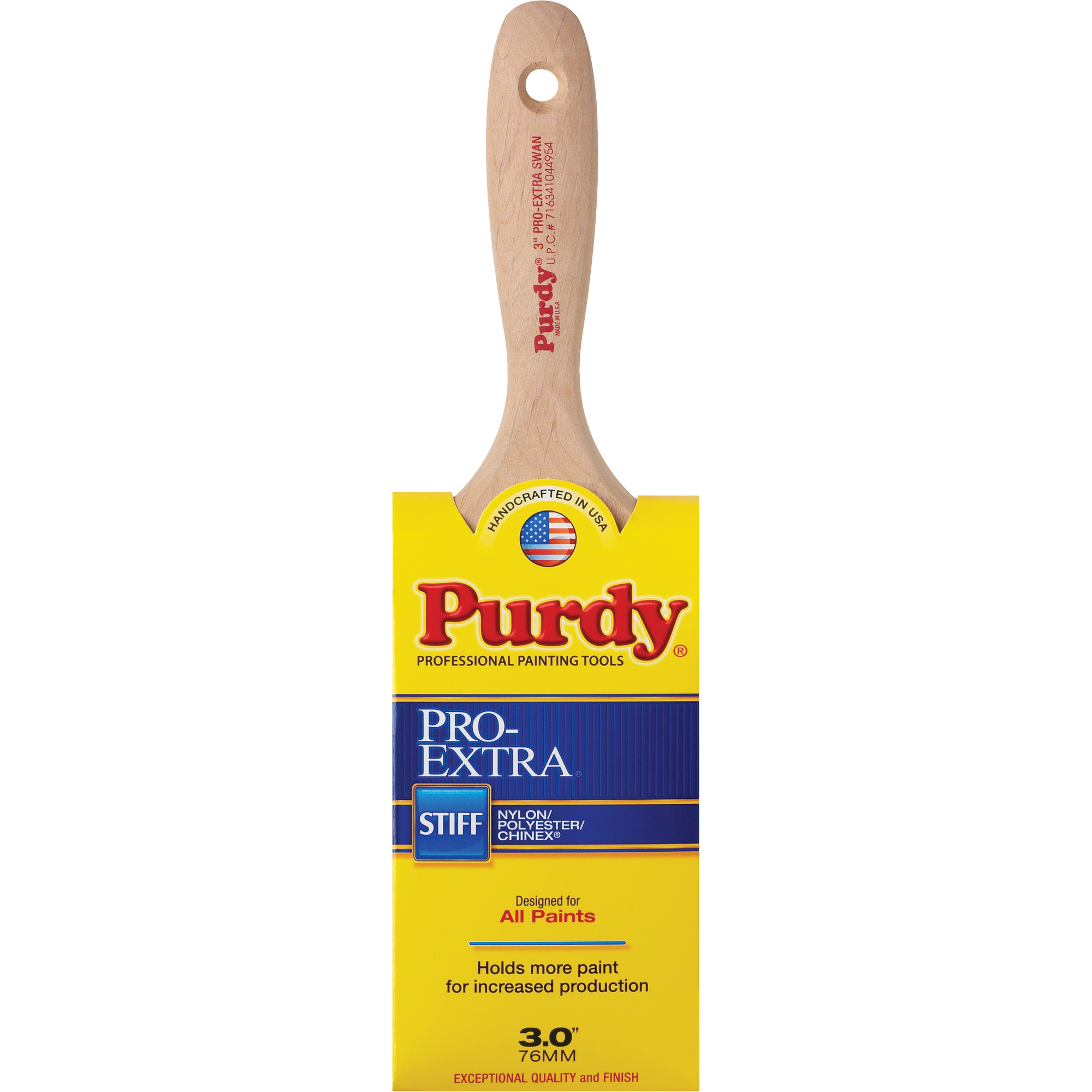 Pinceau Pro-Extra Swan, Matériau mélangé, Manche Bois, Largeur de 3"
