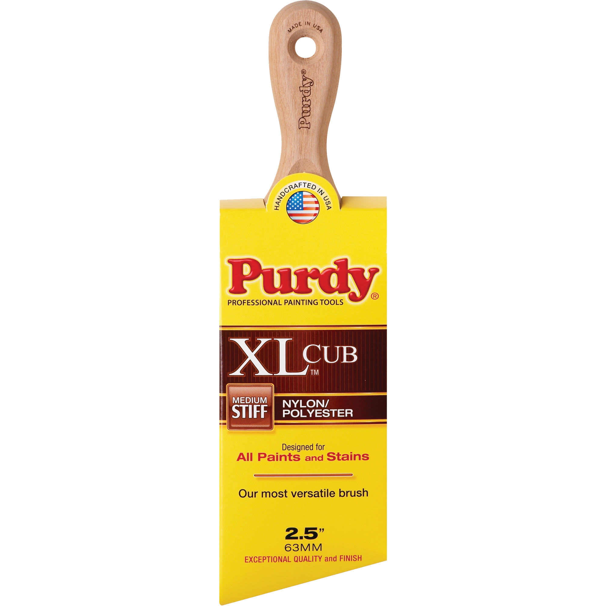 Pinceau XL Cub, Poly/nylon, Manche Bois, Largeur de 2-1/2"