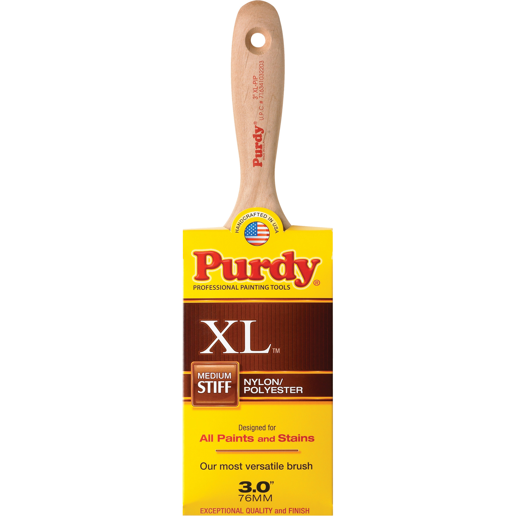 Pinceau XL Pip, Poly/nylon, Manche Bois, Largeur de 3"