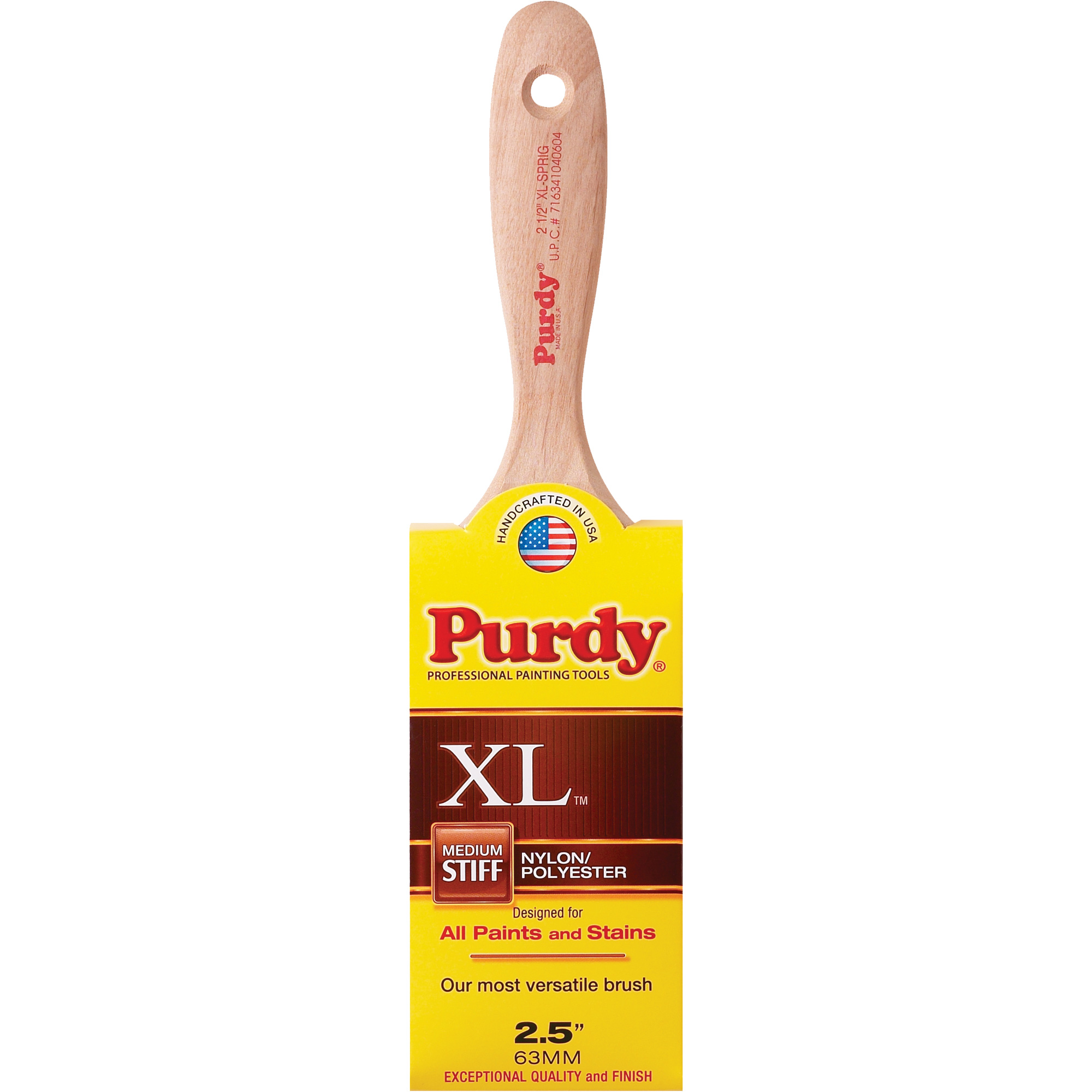 Pinceau XL Sprig, Poly/nylon, Manche Bois, Largeur de 2-1/2"
