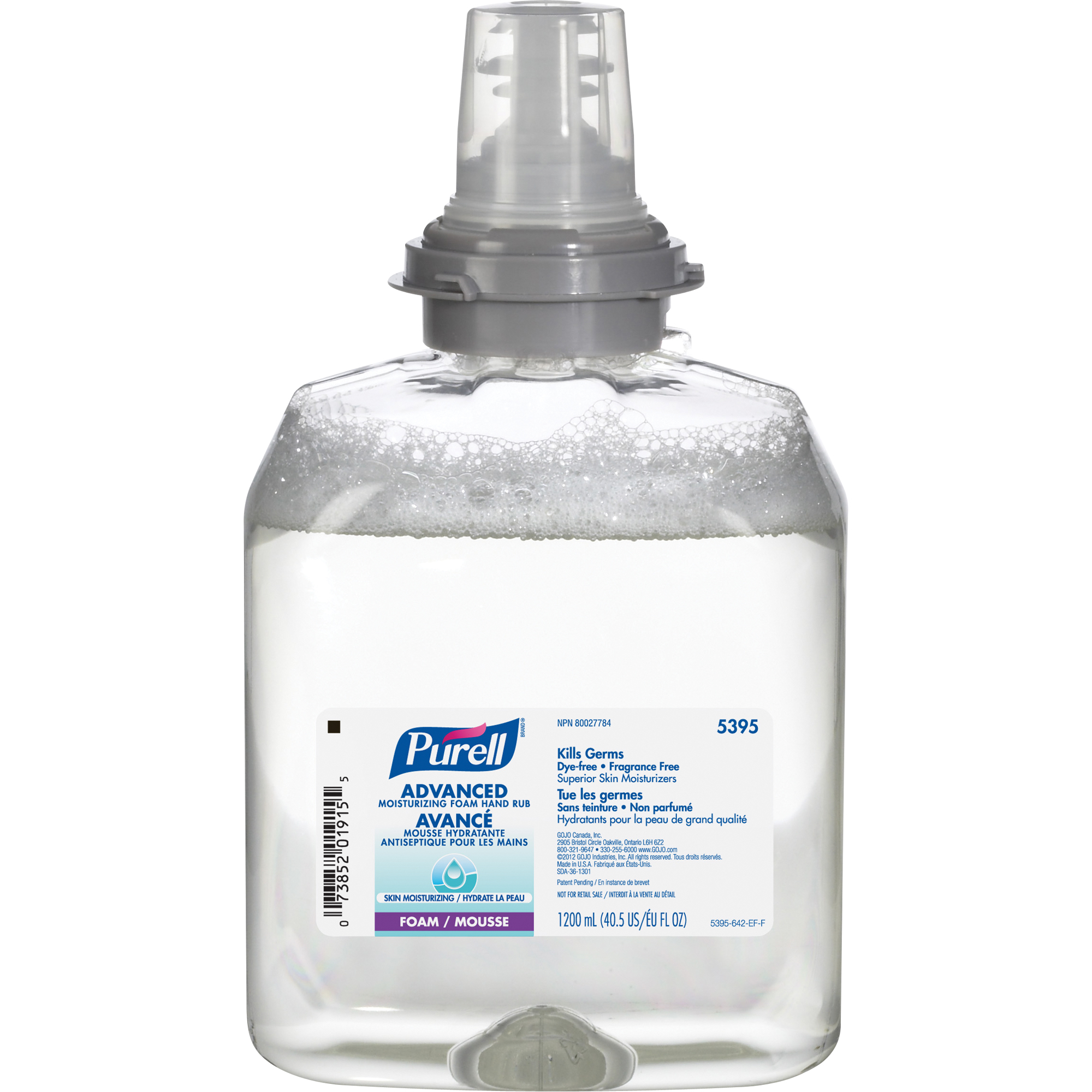 Désinfectant pour les mains avancé en mousse hydratante TFXMC, 1200 ml, Cartouche de recharge, 70 % alcool
