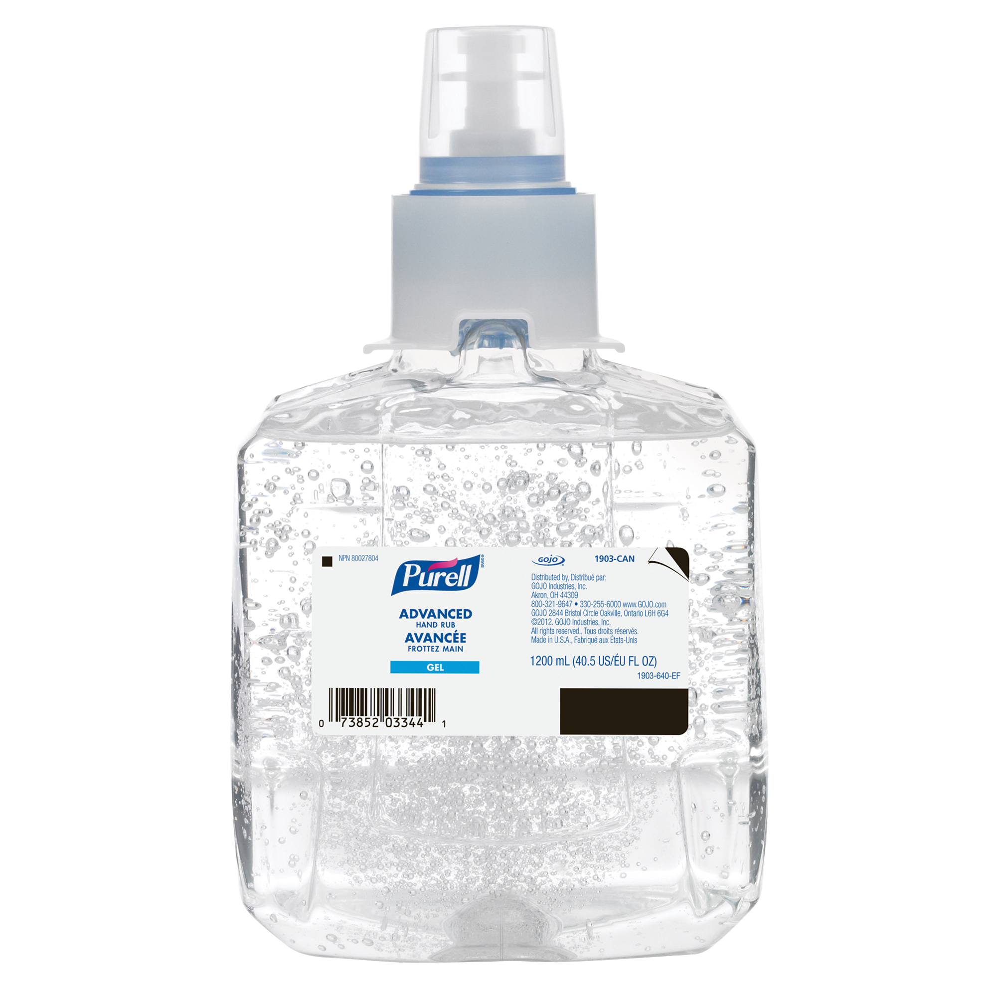 Désinfectant pour les mains avancé LTX-12MC, 1200 ml, Cartouche de recharge, 70 % alcool