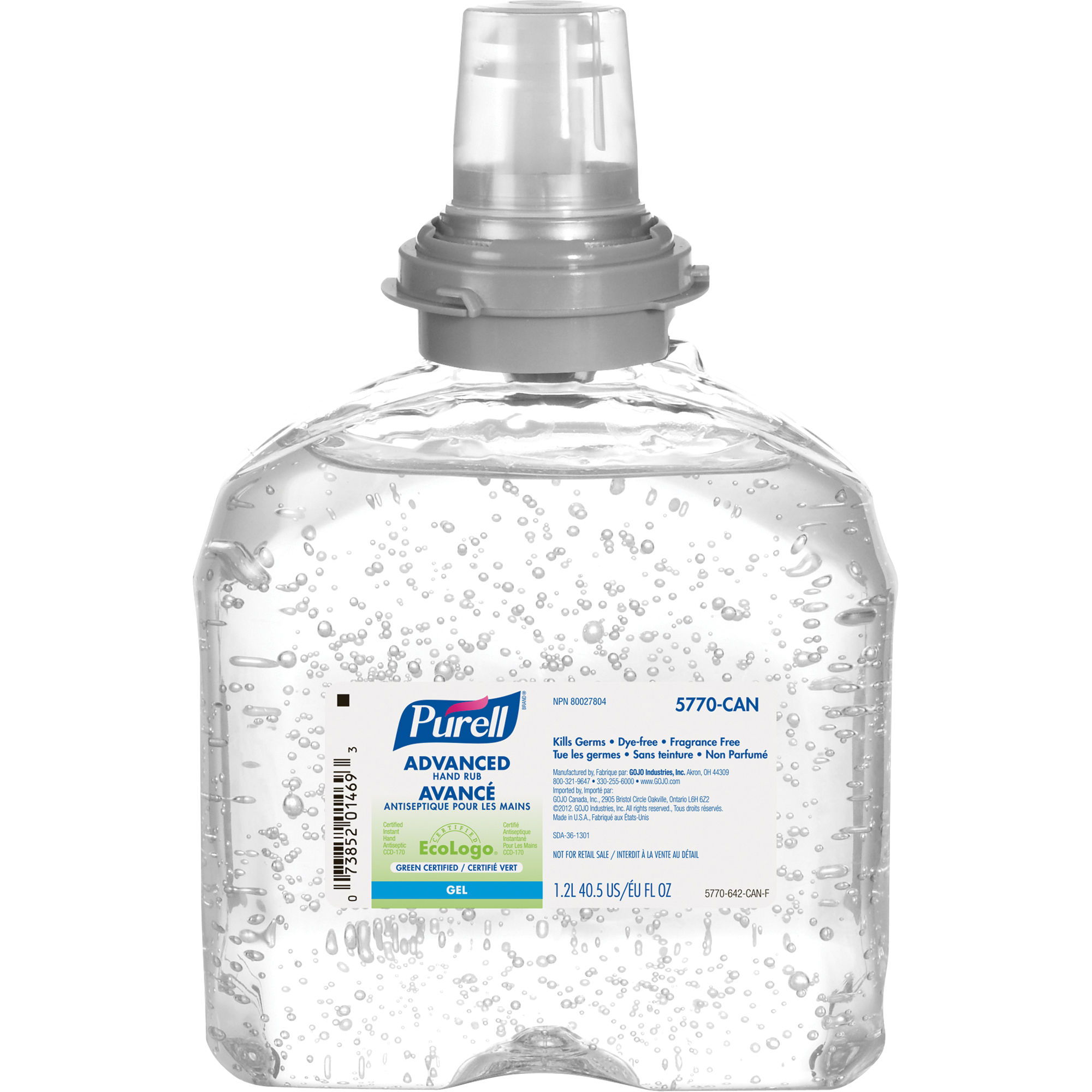 Désinfectant pour les mains avancé TFXMC, 1200 ml, Cartouche de recharge, 70 % alcool