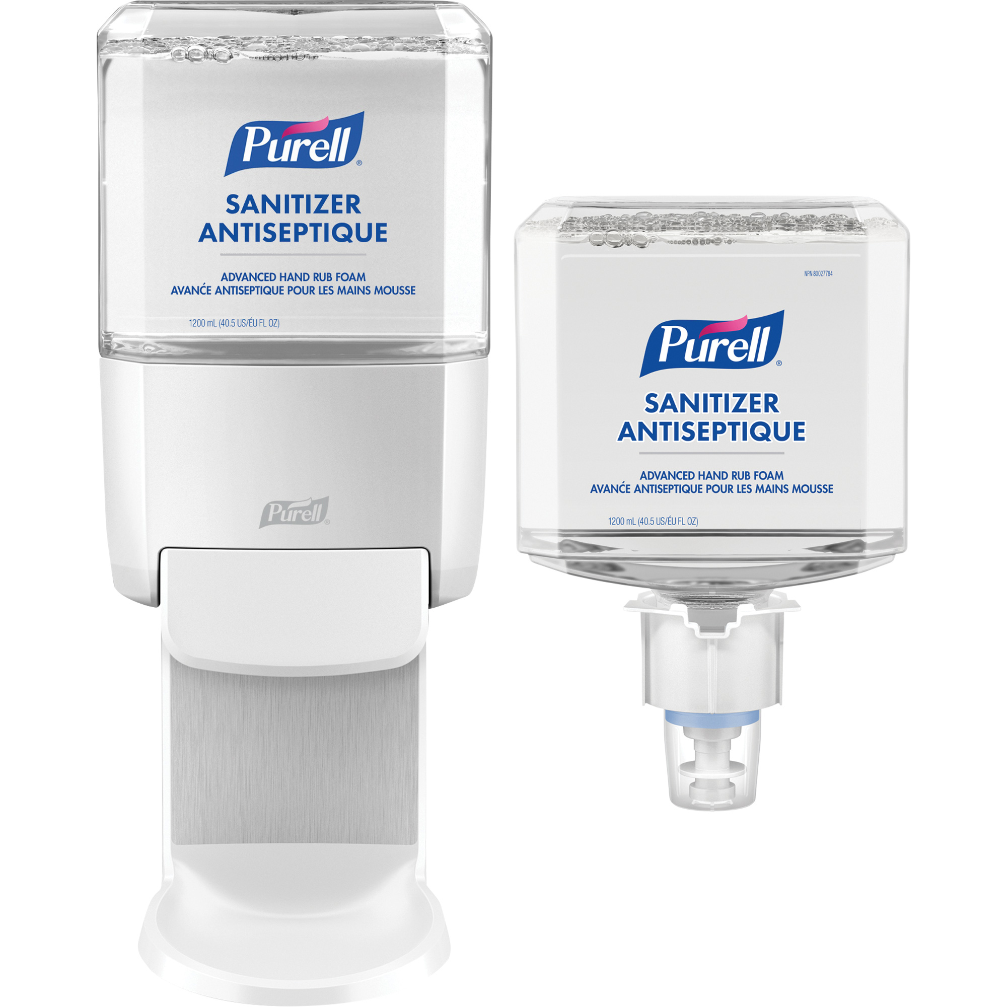 Ensemble de savon moussant pour les mains Advanced, 1200 ml, Cartouche de recharge, 70 % alcool