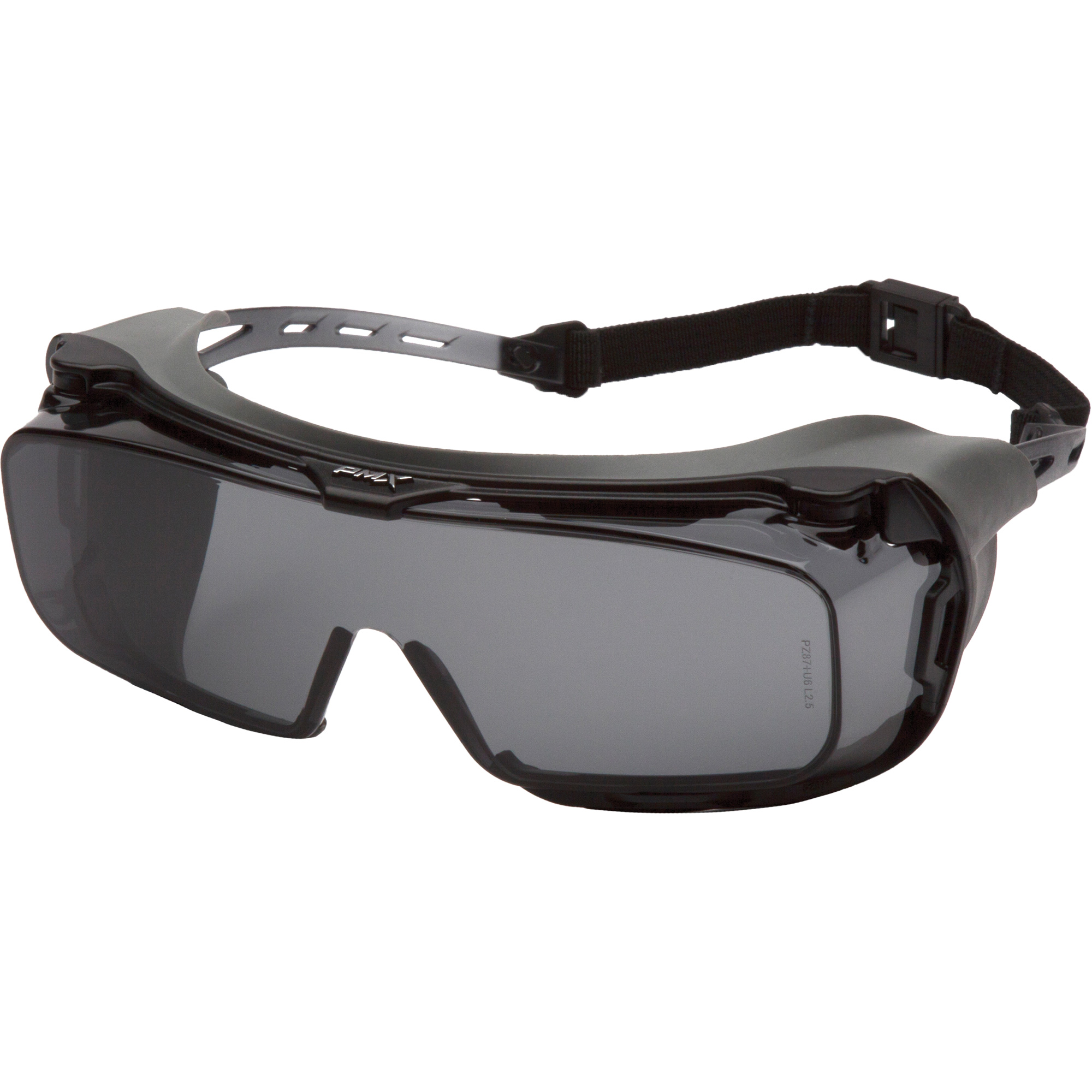 Lunettes à coques de sécurité CapptureMC Plus, Lentille Gris, Antibuée, Ventilation Fermé