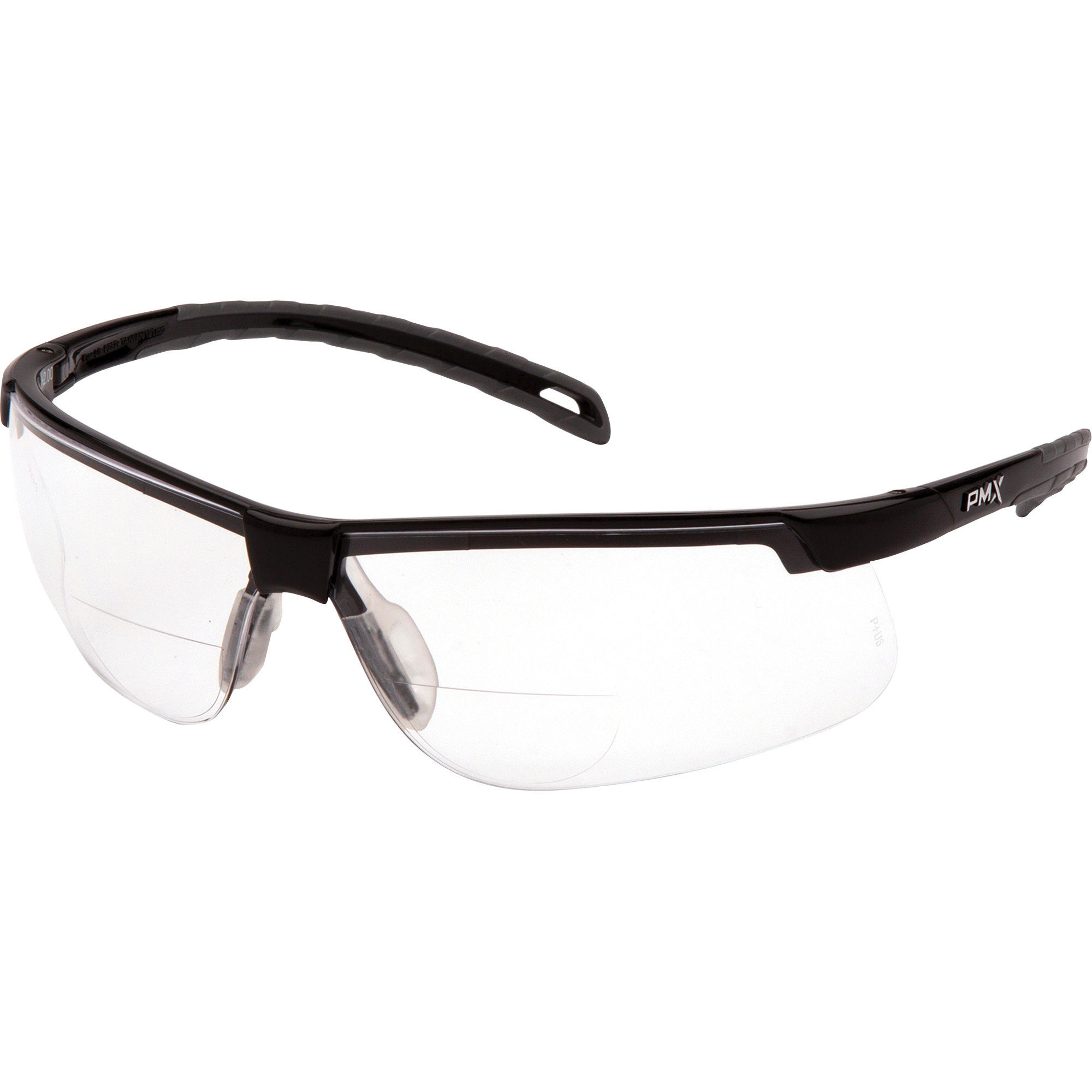 Lunettes de lecture H2MAX avec monture noire, Antibuée, Transparent, Dioptrie 2,0