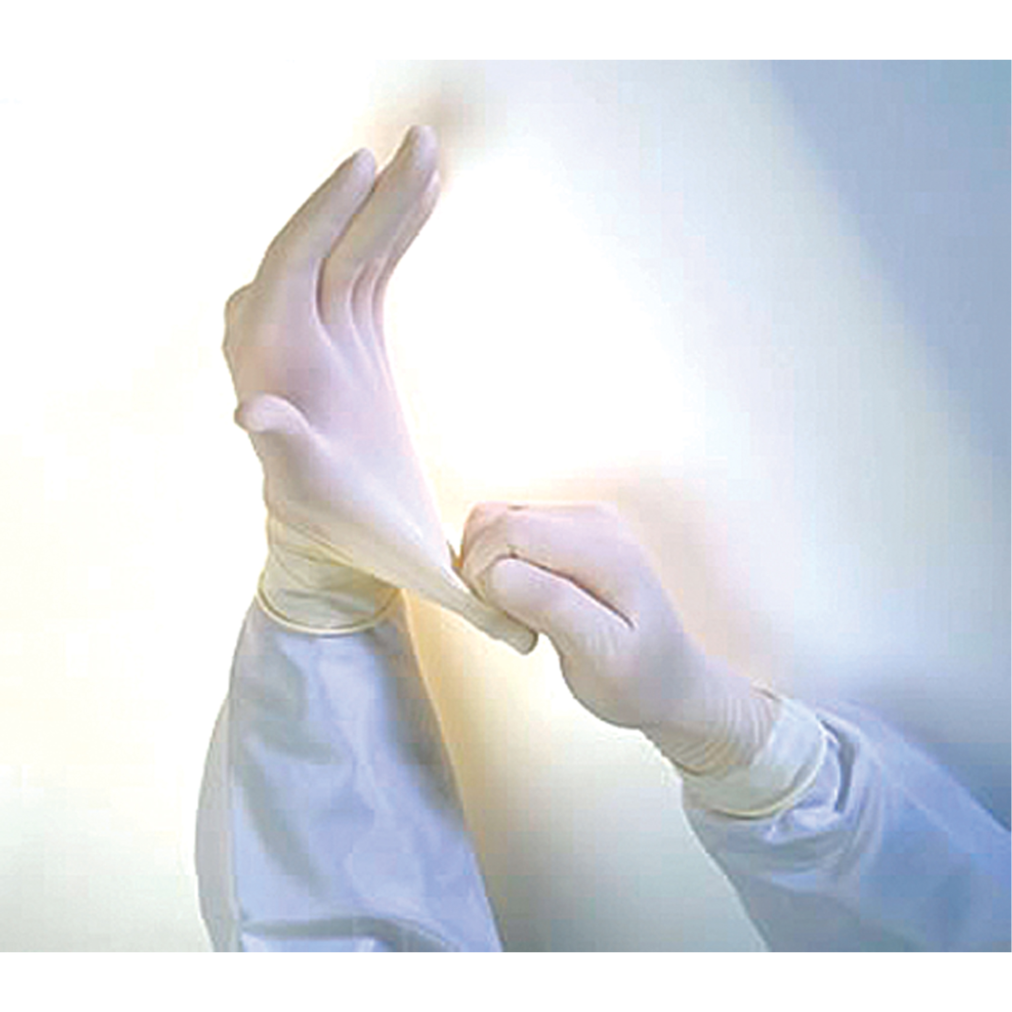 Gants d'examen QualatexMD Miracle GripMC QRP, Moyen, Latex, 6 mils, Sans poudre, Blanc