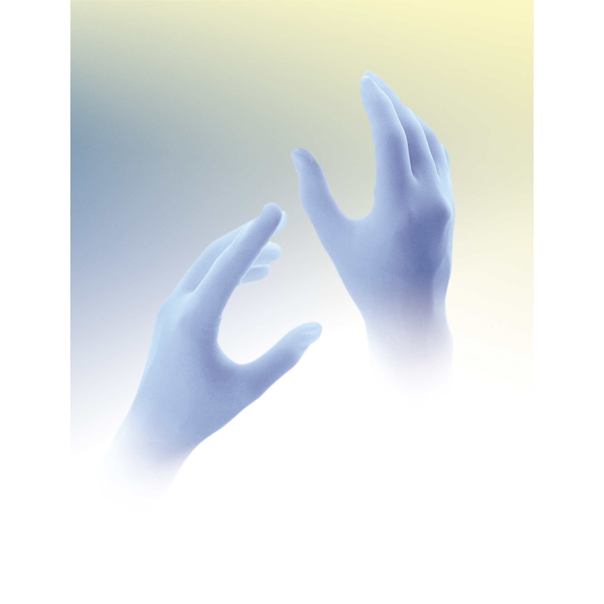 Gants jetables QualatrileMC QRP, Moyen, Nitrile, 5 mils, Sans poudre, Bleu