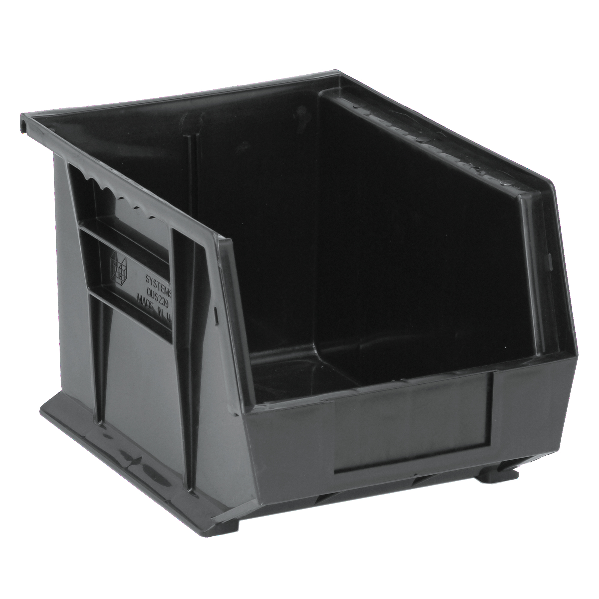 Bac conducteur empilable, 8-1/4" la, 7" h x 10-3/4" p, Noir