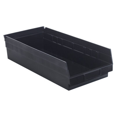 Bac conducteur pour étagère, 8-3/8" la, 4" h x 17-7/8" p, Noir