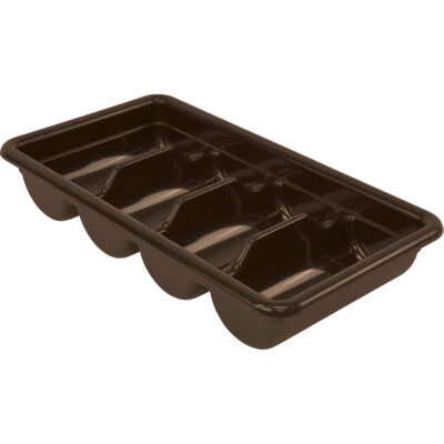 Bac d'entreposage tout usage, 3-3/4" ha x 11-3/8" p x 20-7/16" lo, Plastique, Brun