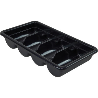 Bac d'entreposage tout usage, 3-3/4" ha x 11-3/8" p x 20-7/16" lo, Plastique, Noir