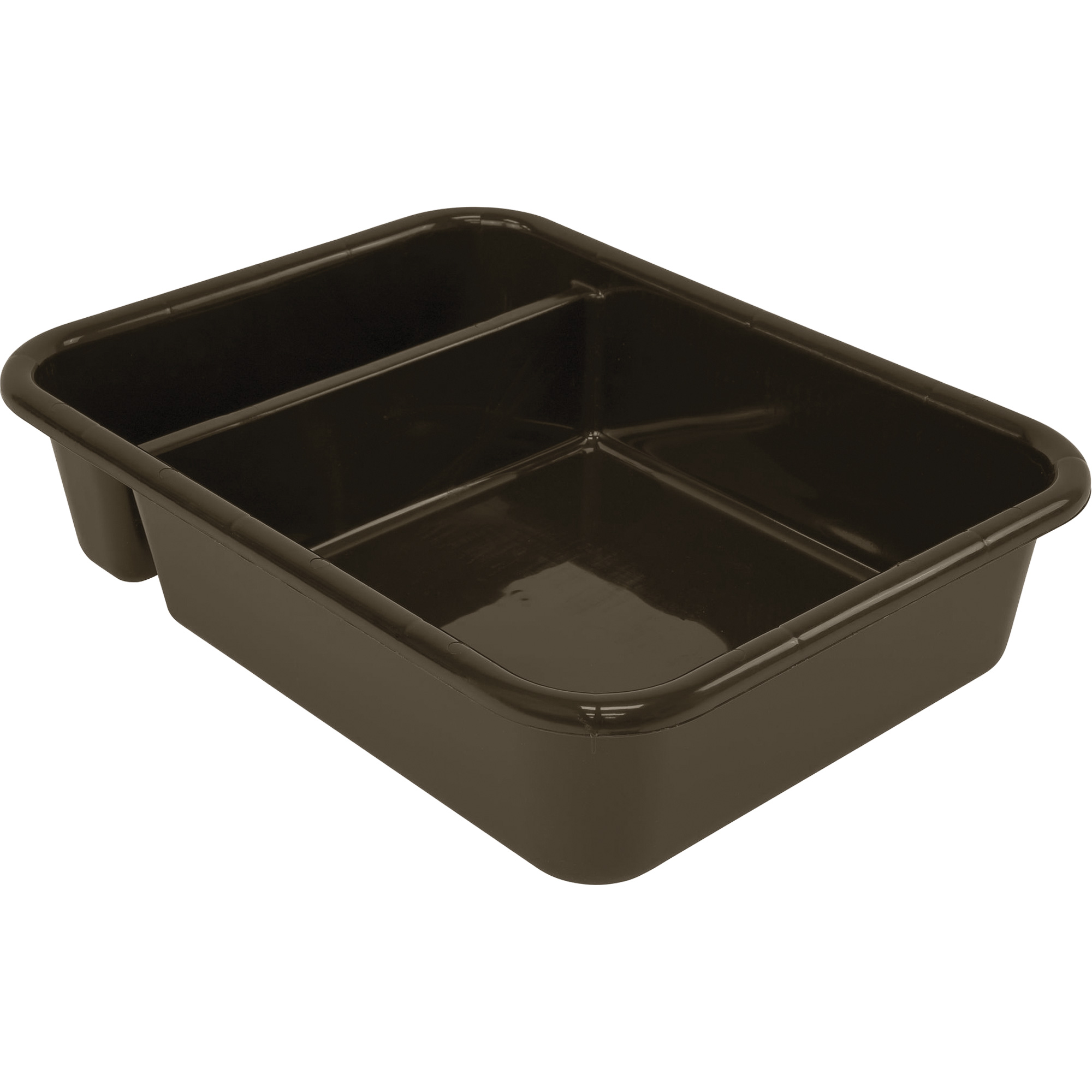 Bac d'entreposage tout usage à compartiment, 5" ha x 15" p x 20" lo, Plastique, Brun
