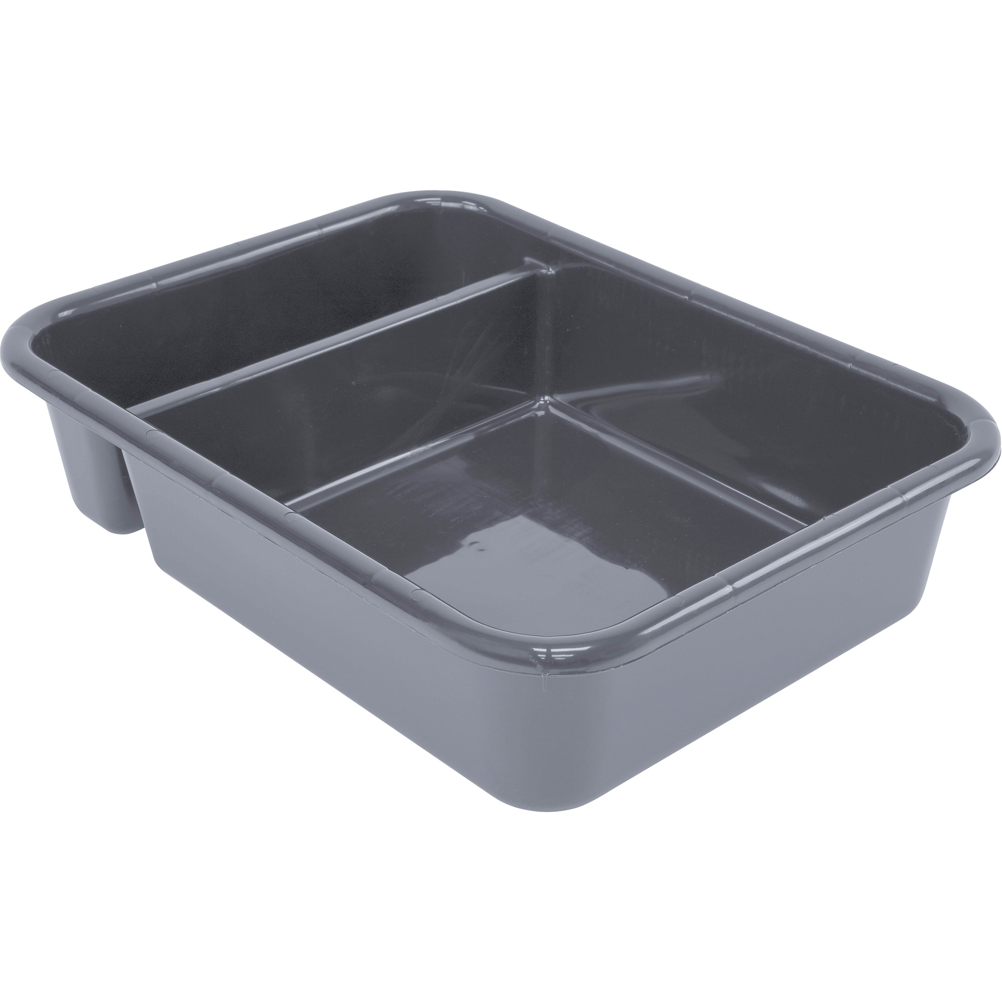 Bac d'entreposage tout usage à compartiment, 5" ha x 15" p x 20" lo, Plastique, Gris