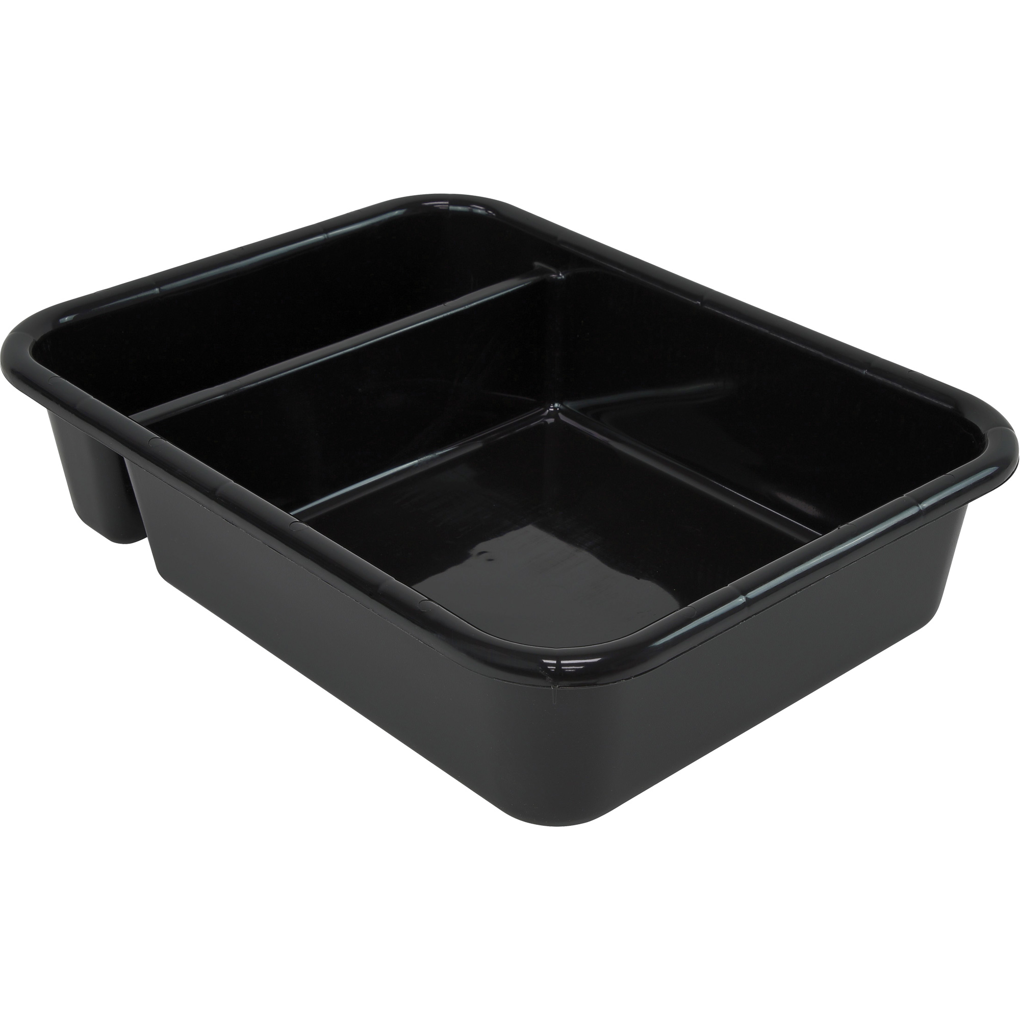 Bac d'entreposage tout usage à compartiment, 7" ha x 15" p x 20" lo, Plastique, Noir