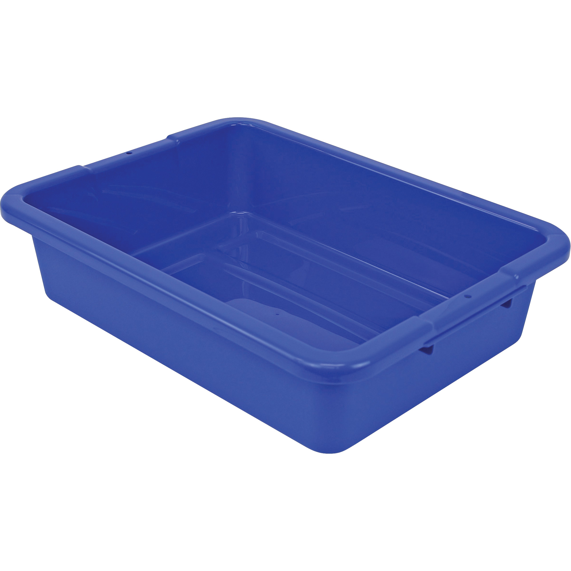 Bac d'entreposage tout usage à fond rainuré, 5" ha x 15" p x 20" lo, Plastique, Bleu