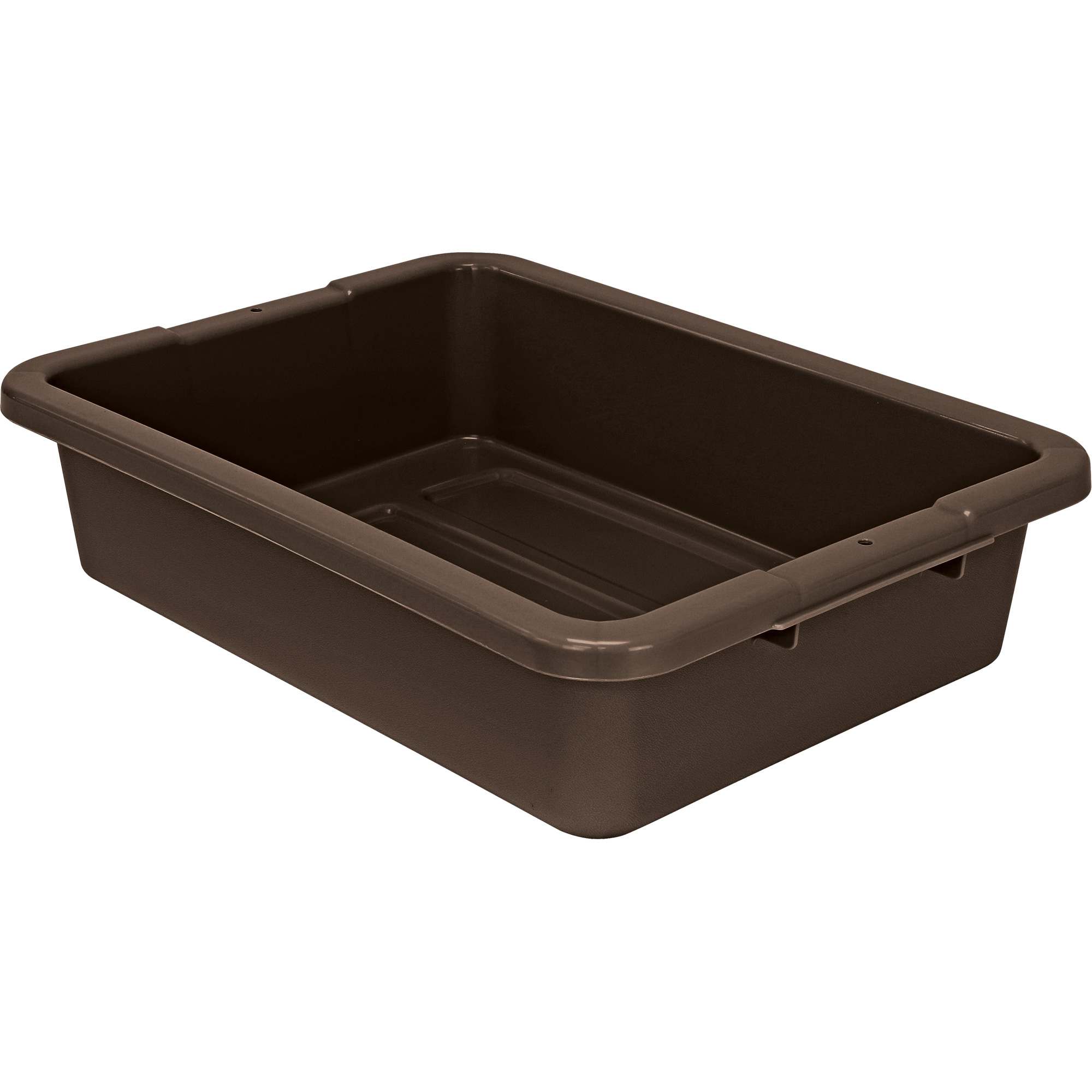 Bac d'entreposage tout usage à fond rainuré, 5" ha x 15" p x 20" lo, Plastique, Brun