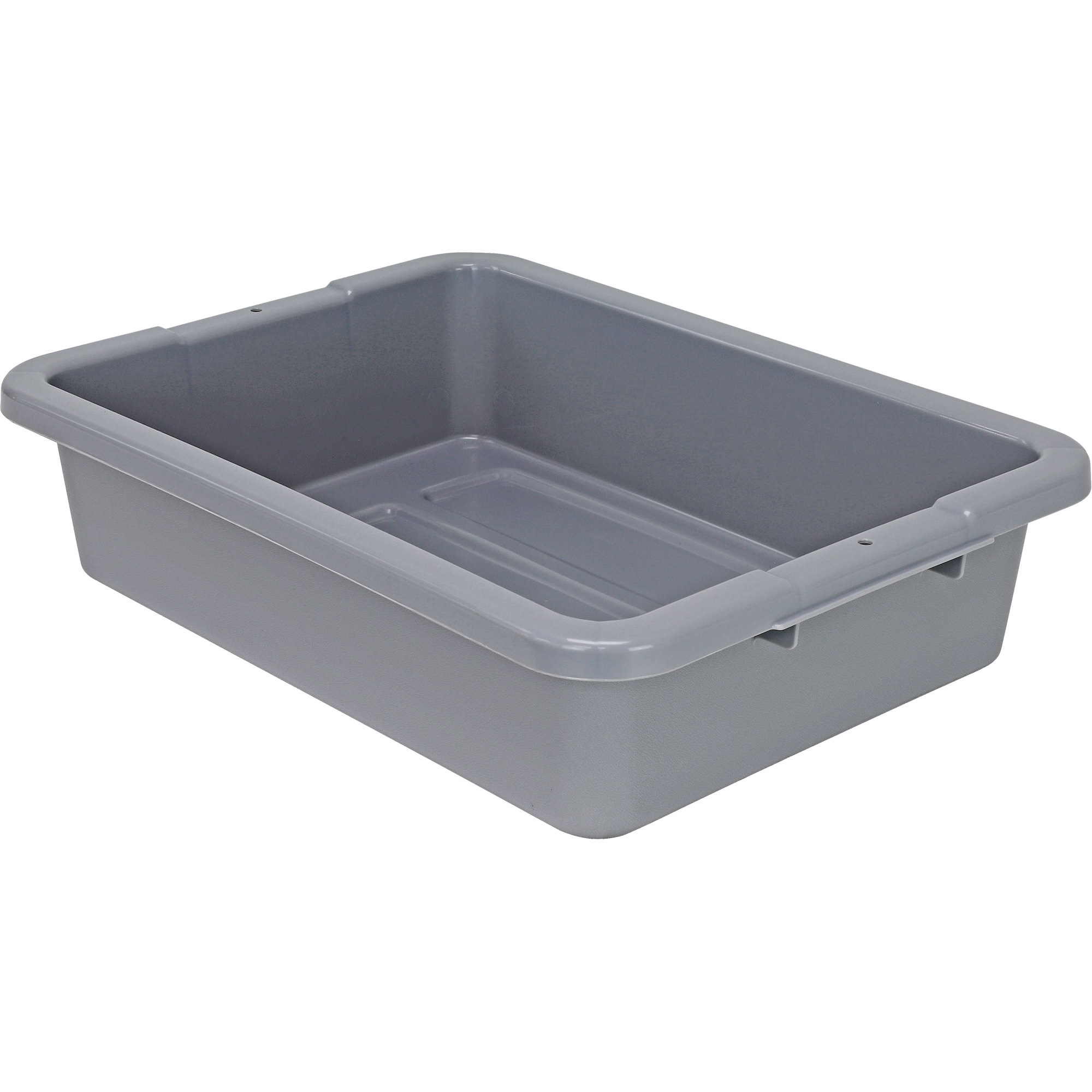 Bac d'entreposage tout usage à fond rainuré, 5" ha x 15" p x 20" lo, Plastique, Gris