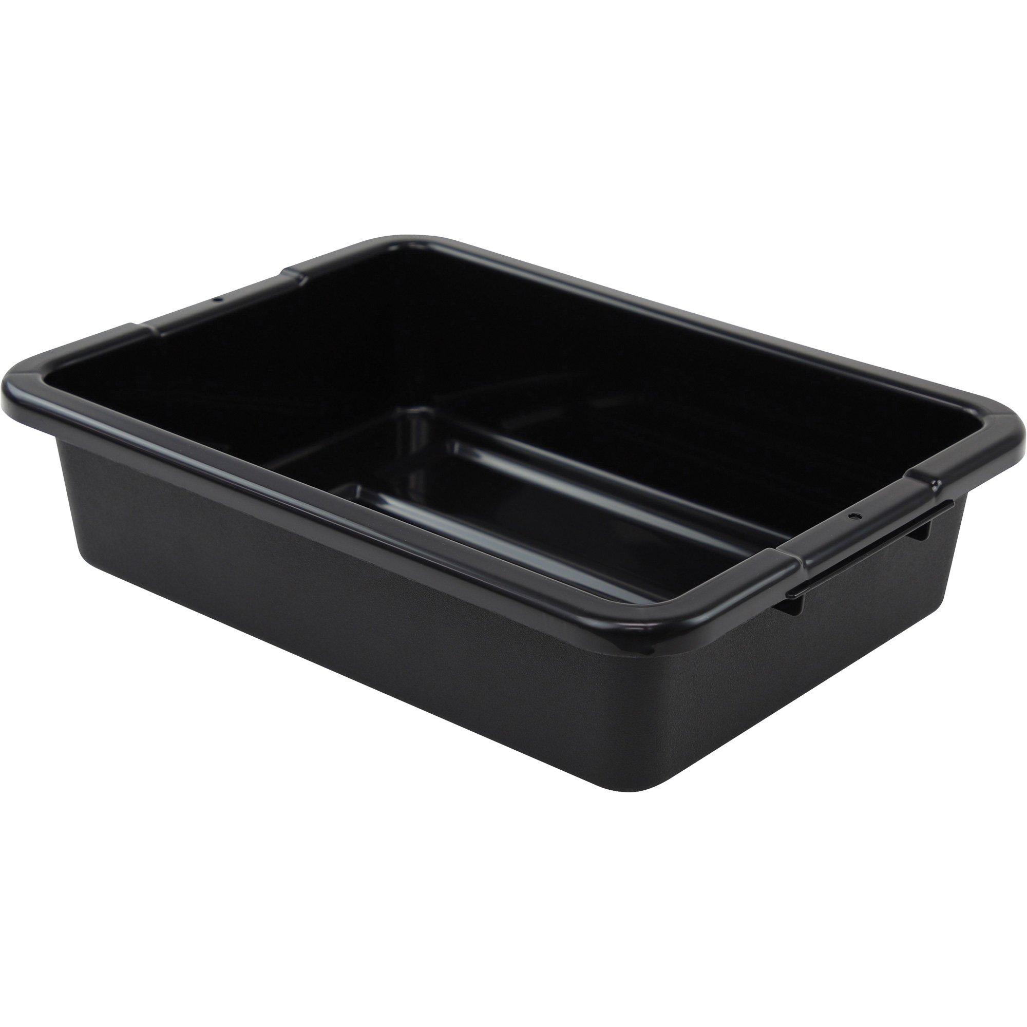 Bac d'entreposage tout usage à fond rainuré, 5" ha x 15" p x 20" lo, Plastique, Noir