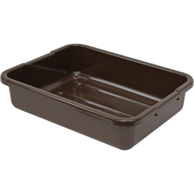 Bac d'entreposage tout usage à fond rainuré, 5" ha x 15" p x 21" lo, Plastique, Brun