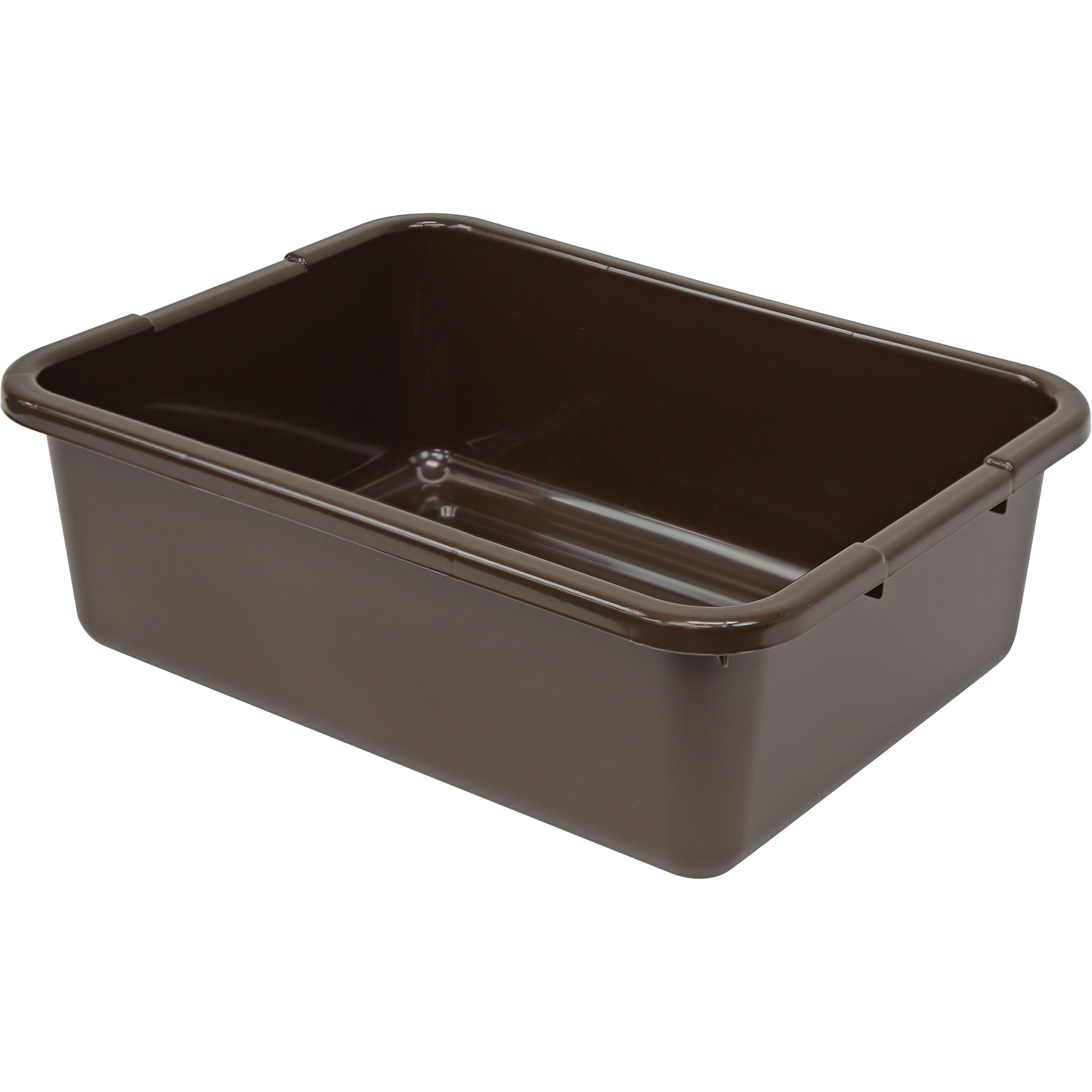 Bac d'entreposage tout usage à fond rainuré, 7" ha x 15" p x 21" lo, Plastique, Brun