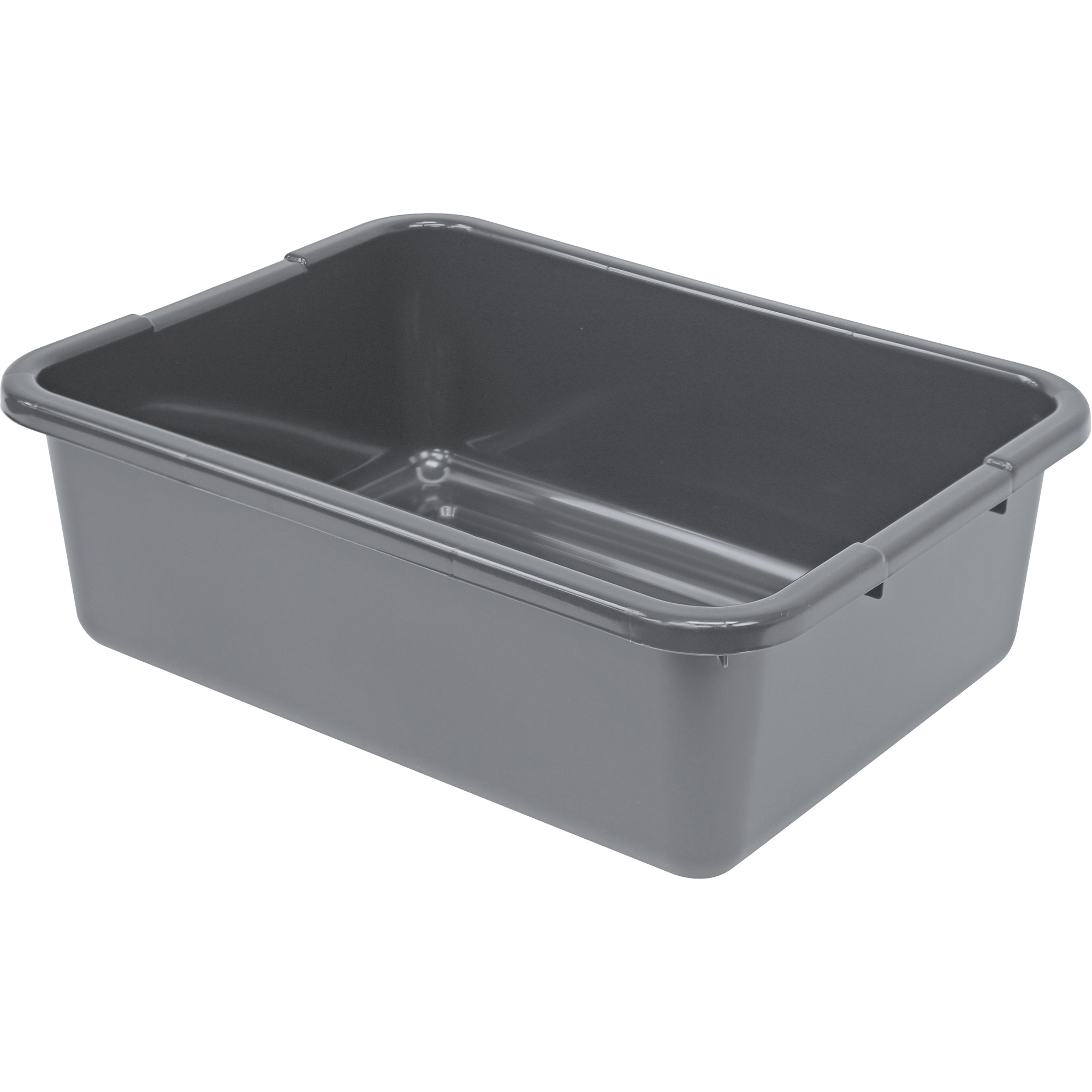 Bac d'entreposage tout usage à fond rainuré, 7" ha x 15" p x 21" lo, Plastique, Gris