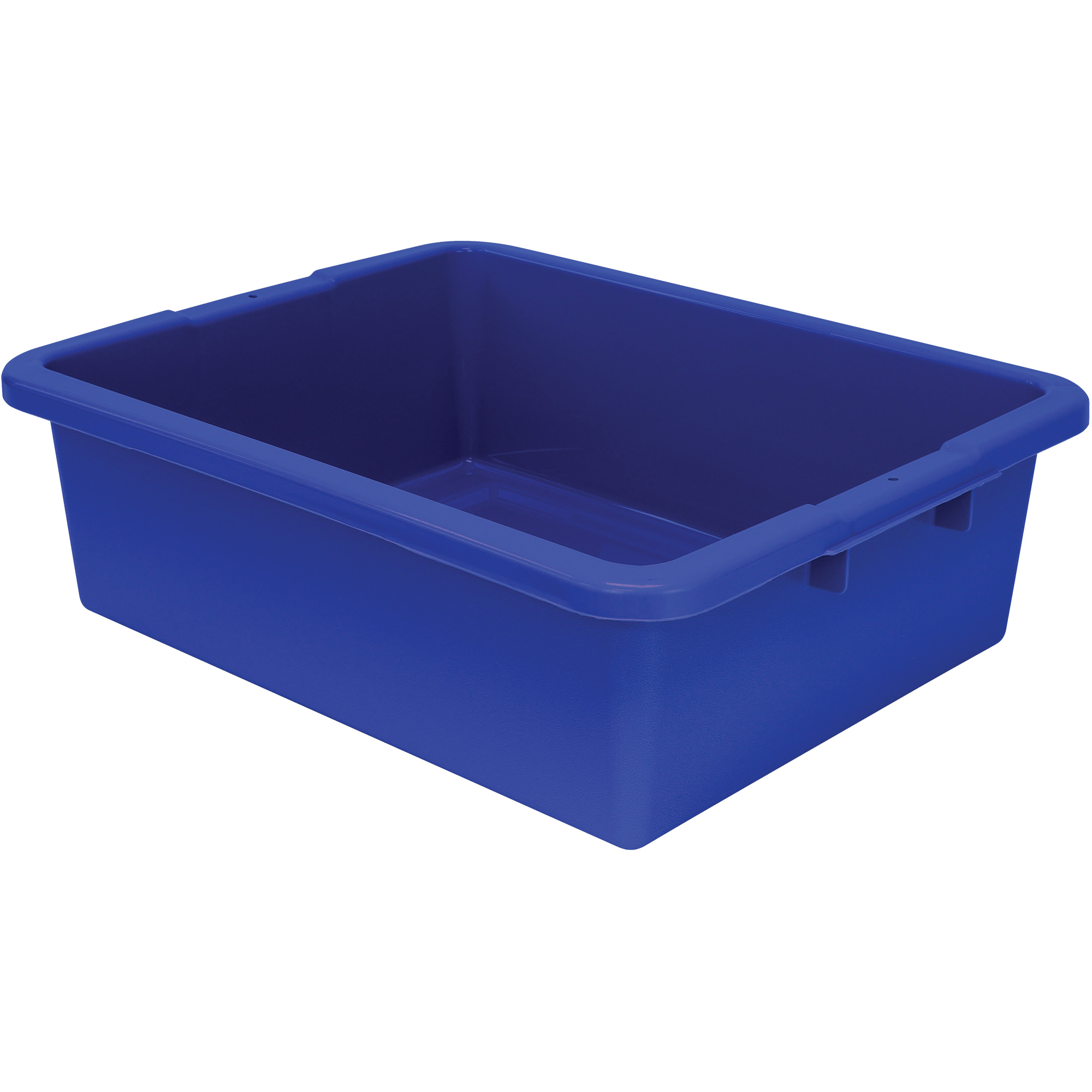 Bac d'entreposage tout usage à fond rainuré, 7" ha x 17" p x 22" lo, Plastique, Bleu