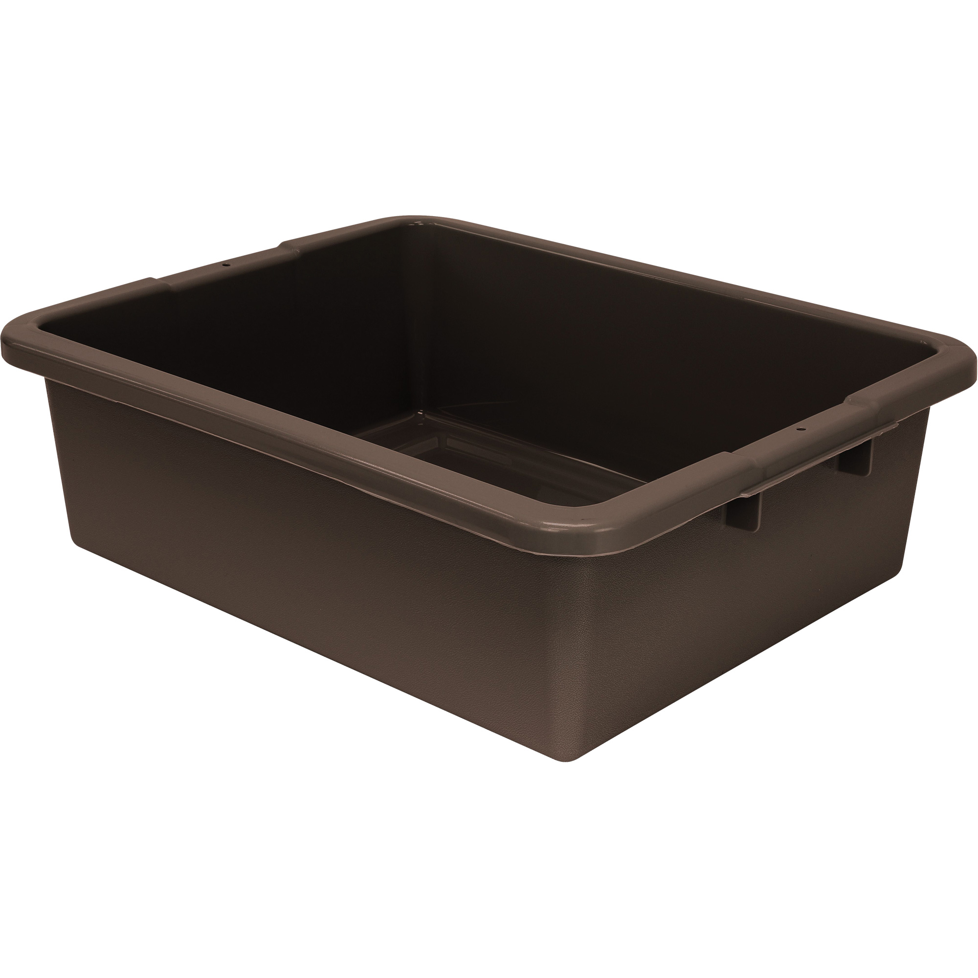 Bac d'entreposage tout usage à fond rainuré, 7" ha x 17" p x 22" lo, Plastique, Brun