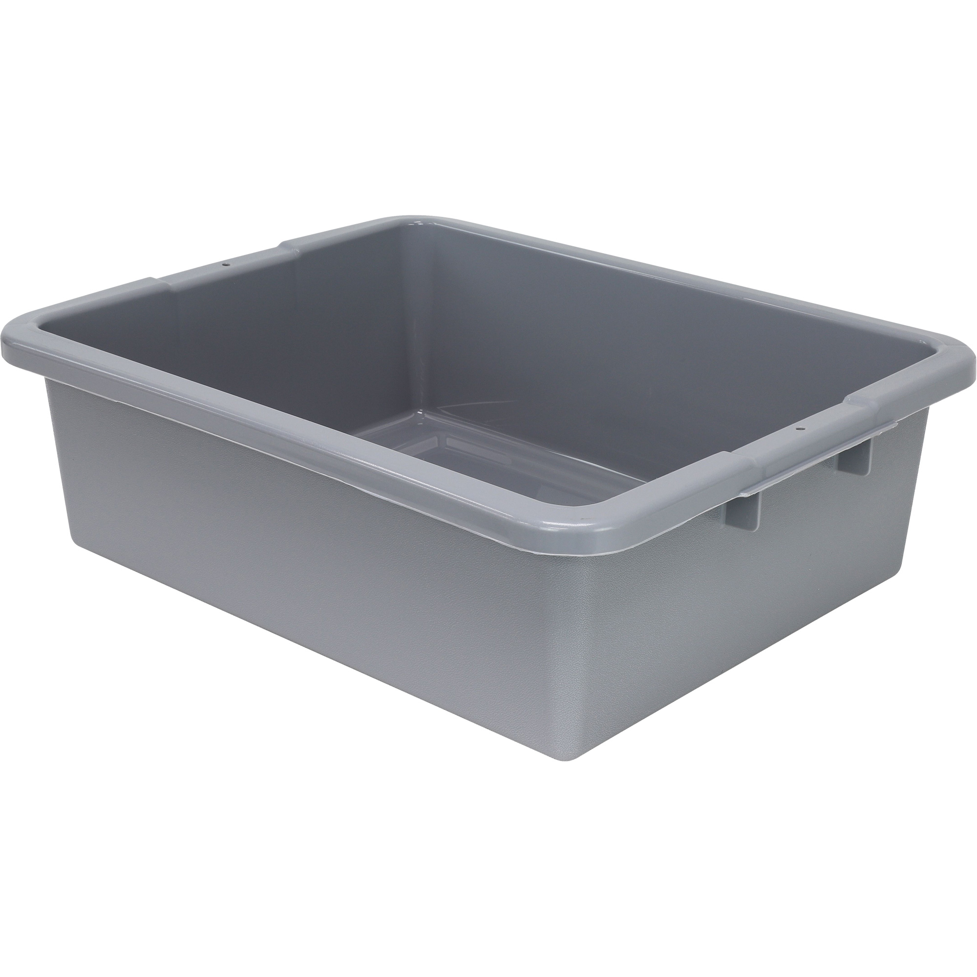 Bac d'entreposage tout usage à fond rainuré, 7" ha x 17" p x 22" lo, Plastique, Gris