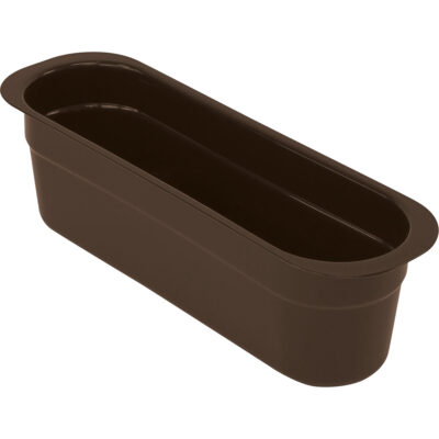 Bac d'entreposage tout usage pour ustensils, 4-1/8" ha x 4-7/16" p x 14-3/16" lo, Plastique, Brun
