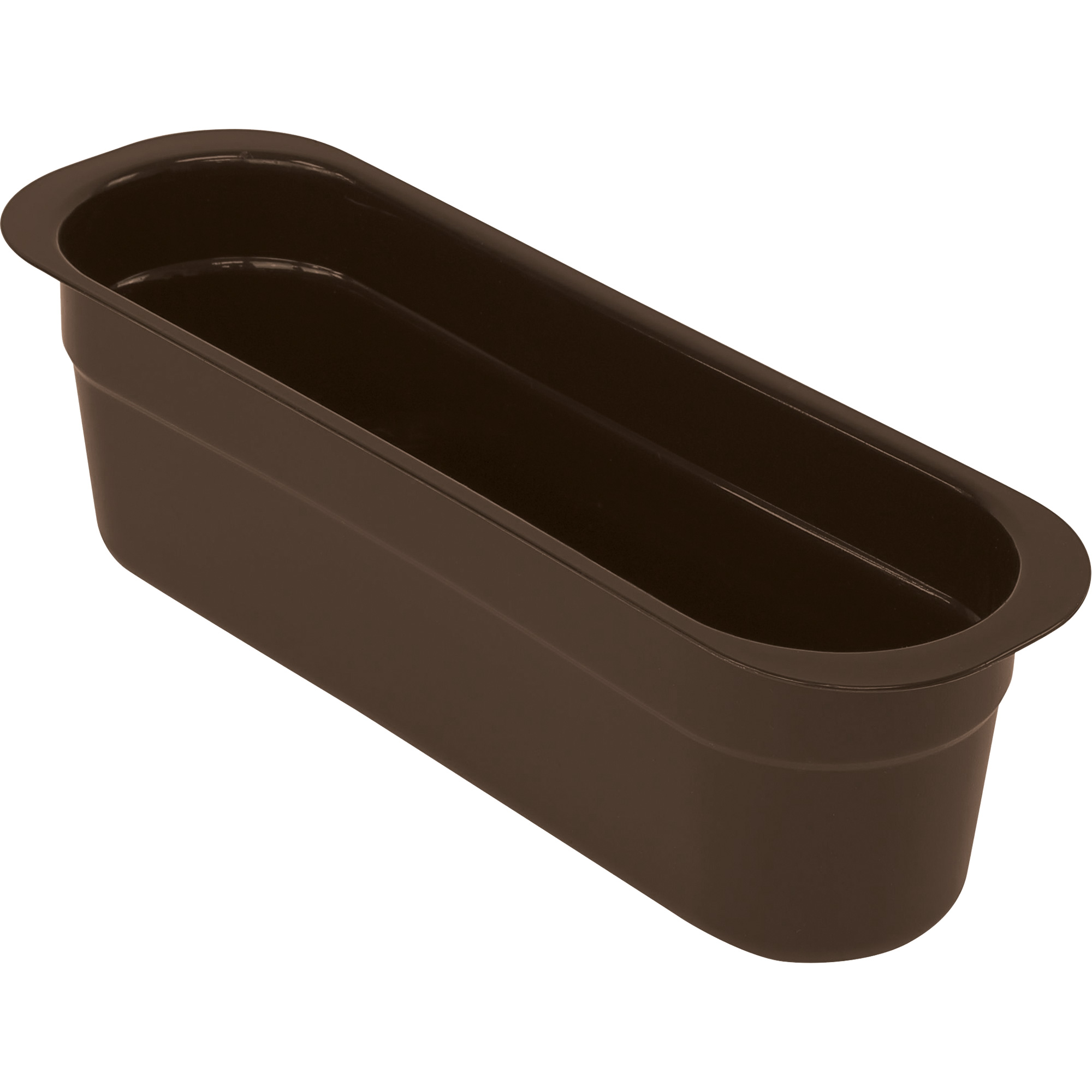 Bac d'entreposage tout usage pour ustensils, 4-1/8" ha x 4-7/16" p x 14-3/16" lo, Plastique, Brun