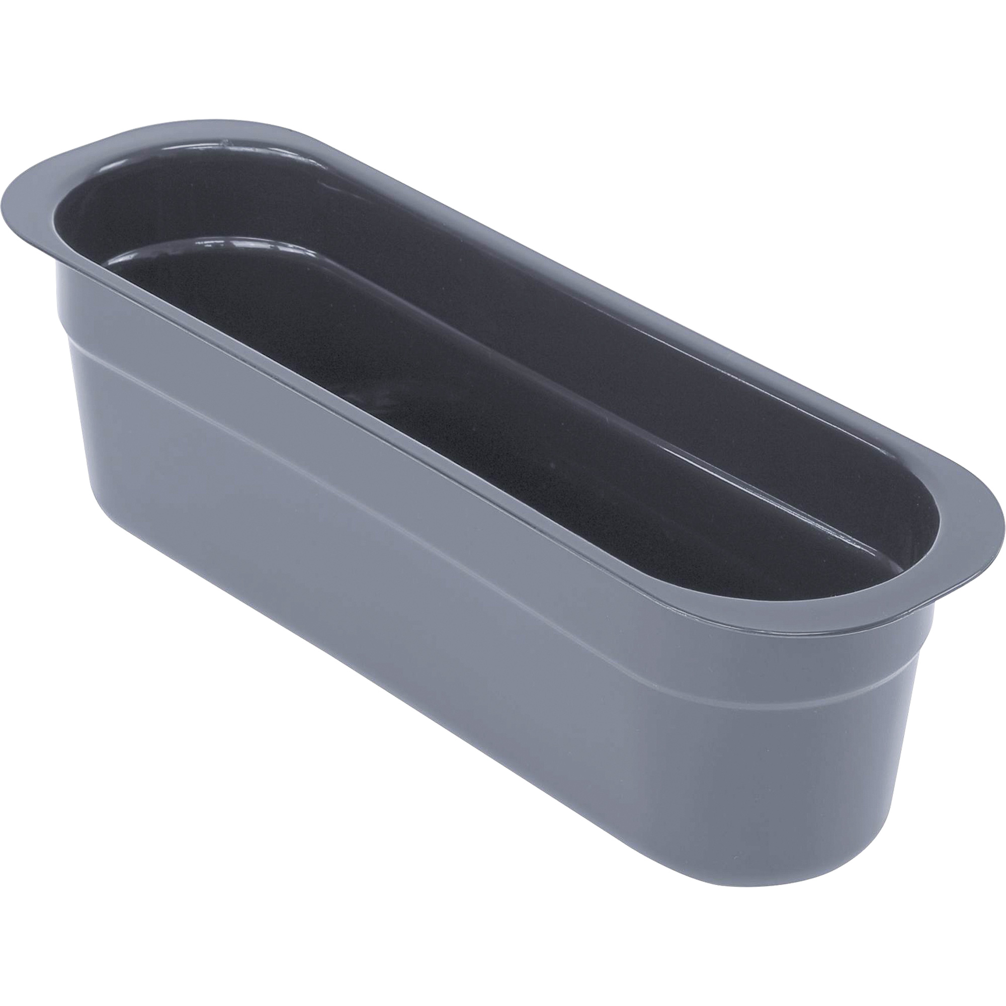 Bac d'entreposage tout usage pour ustensils, 4-1/8" ha x 4-7/16" p x 14-3/16" lo, Plastique, Gris