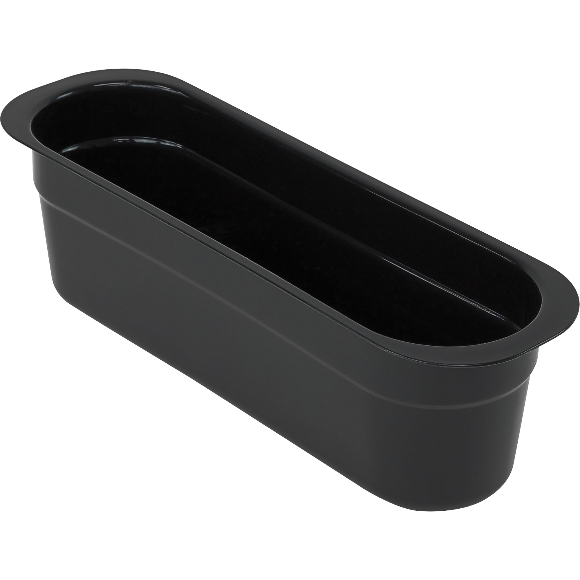 Bac d'entreposage tout usage pour ustensils, 4-1/8" ha x 4-7/16" p x 14-3/16" lo, Plastique, Noir