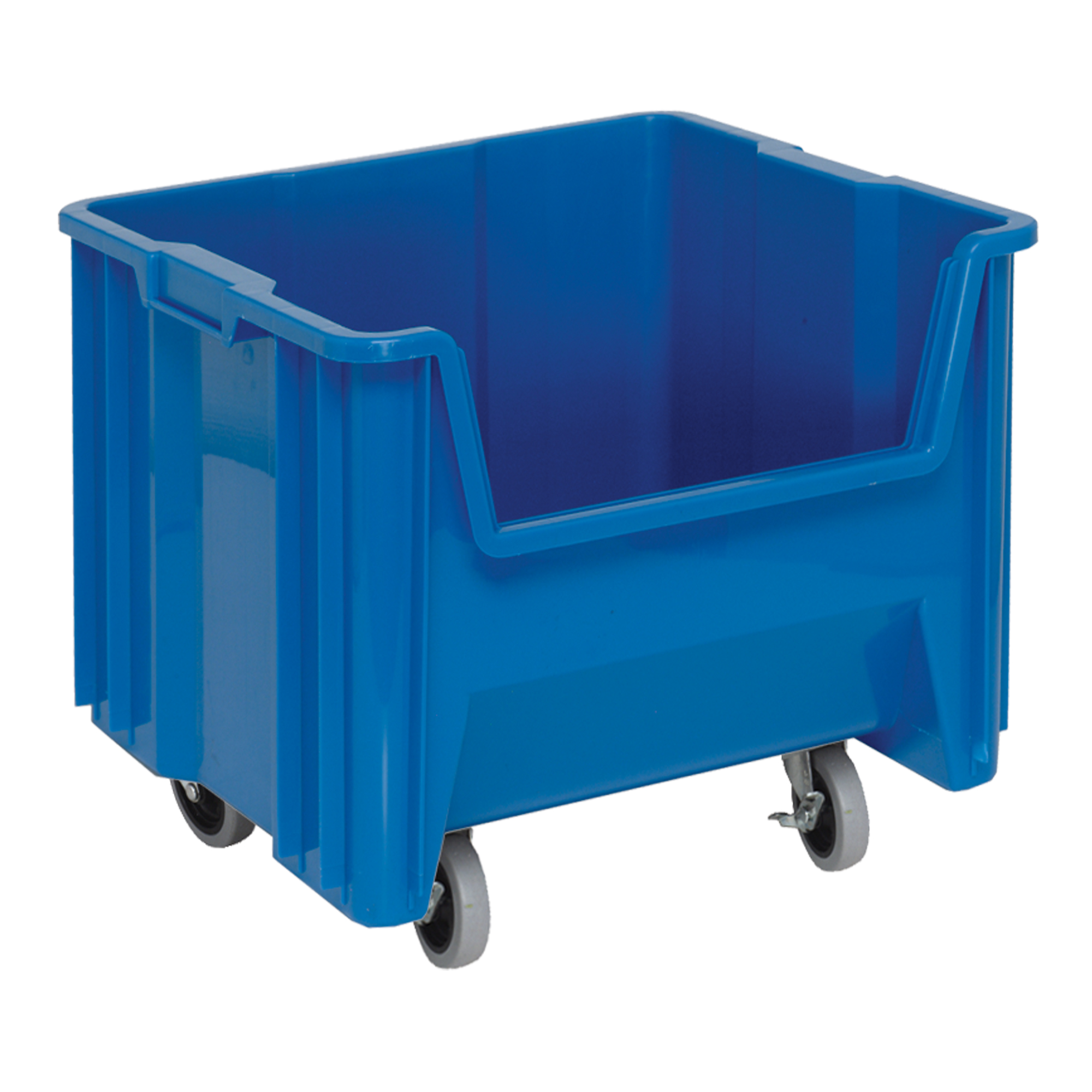 Bac géant mobile empilable, 12-1/2" ha x 16-1/2" la x 17-1/2" p, Capacité de 250 lb, Bleu