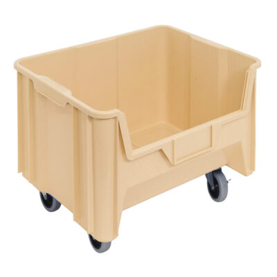 Bac géant mobile empilable, 12-7/16" ha x 19-7/8" la x 15-1/4" p, Capacité de 250 lb, Ivoire