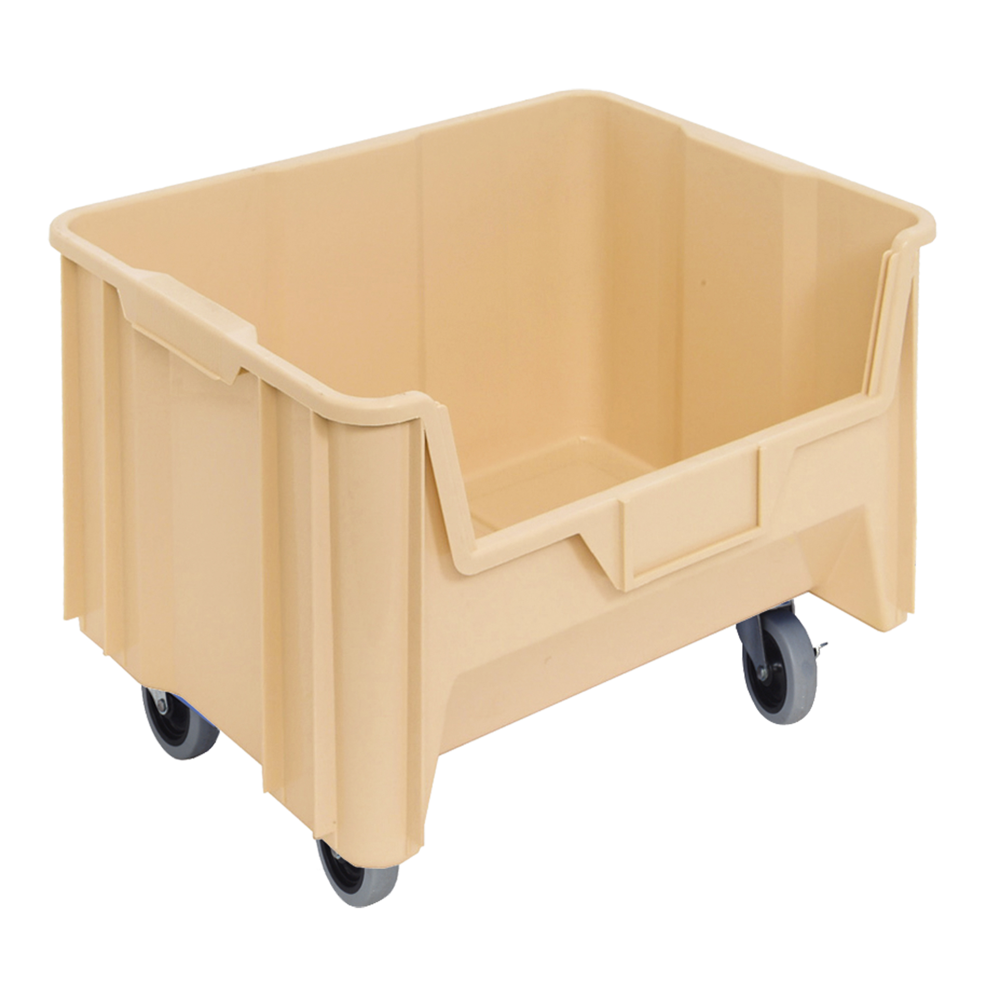 Bac géant mobile empilable, 12-7/16" ha x 19-7/8" la x 15-1/4" p, Capacité de 250 lb, Ivoire