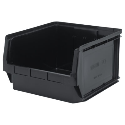 Bac MAGNUM en matériau recyclé, 11-7/8" ha x 18-3/8" la x 19-3/4" p, Capacité de 150 lb, Noir